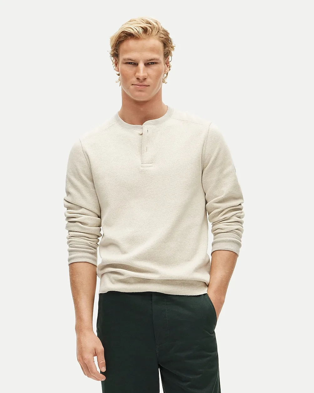 Wallace & Barnes Thermal-Knit Henley by J.Crew