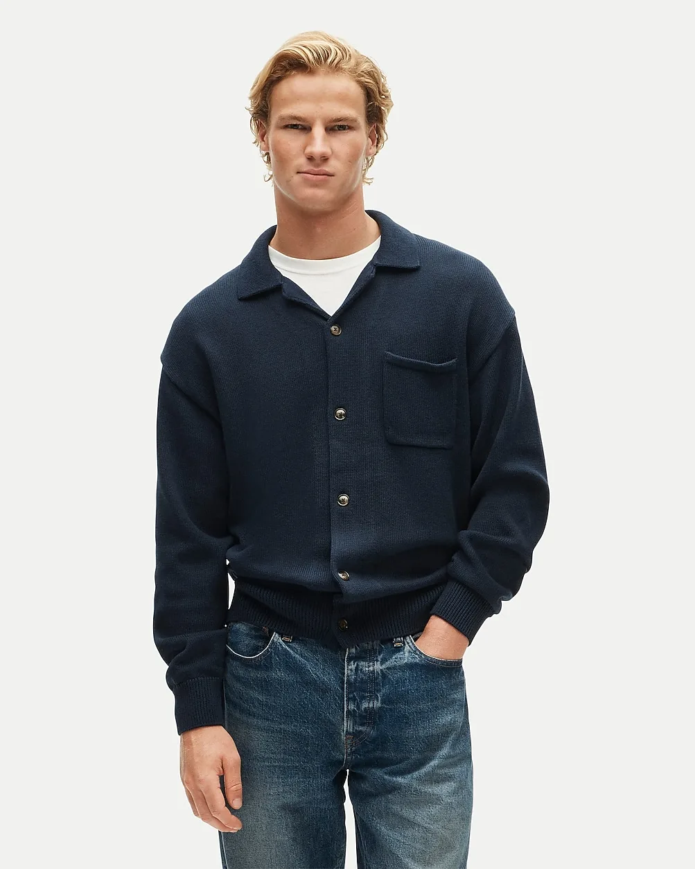 Heritage Cotton Polo Cardigan Sweater