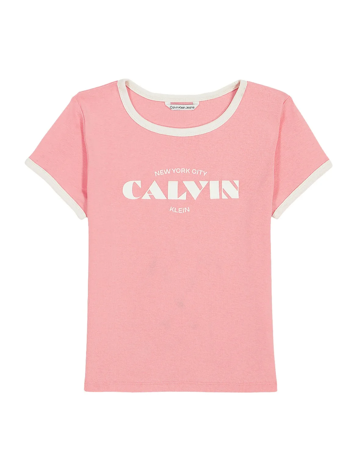 Ringer Logo Tee by Calvin Klein