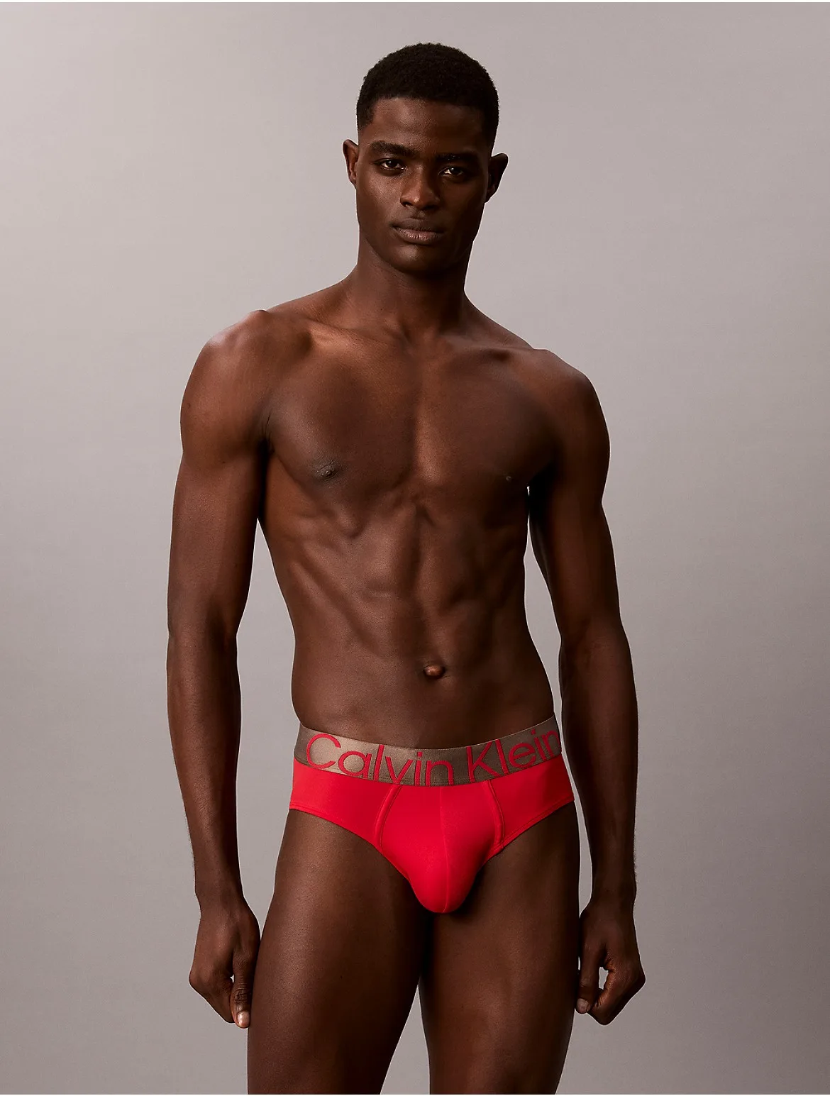 Brushed Microfiber Stretch Bronze Hip Brief by Calvin Klein