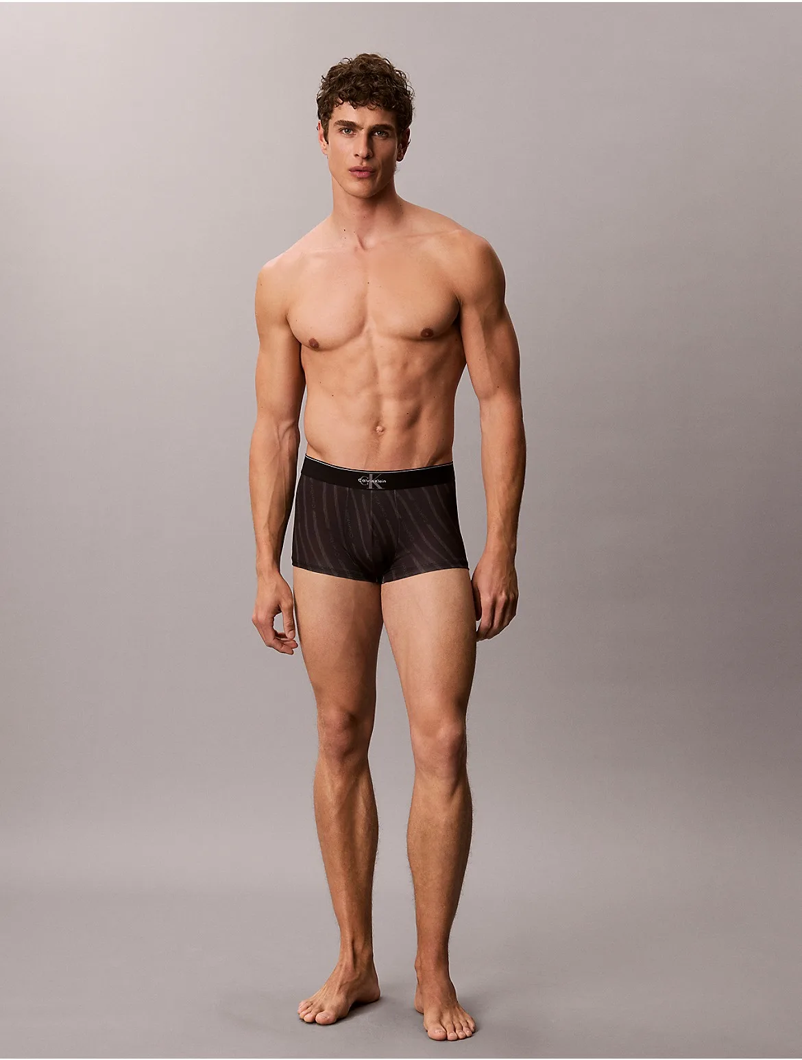 Graphic Monogram Microfiber Stretch Low Rise Trunk