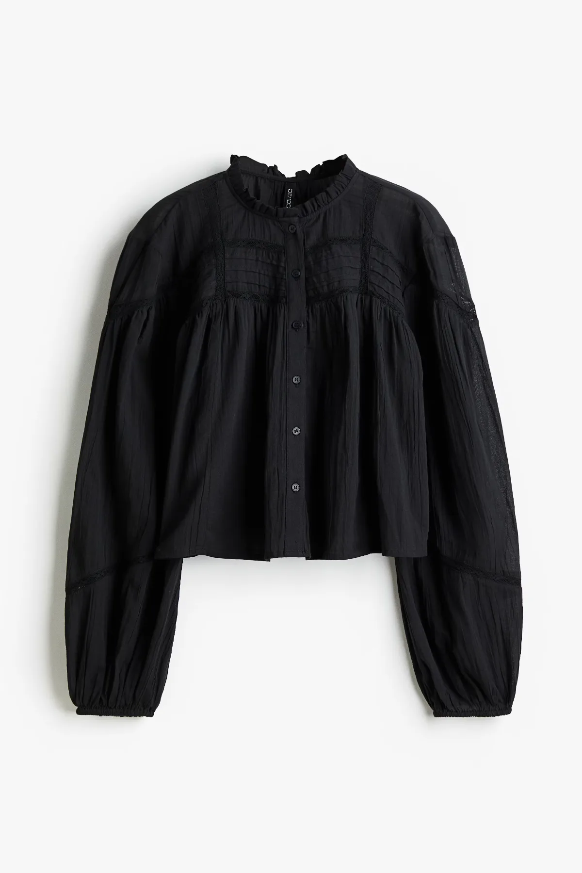 Ruffle-Collar Cotton Blouse by H&M