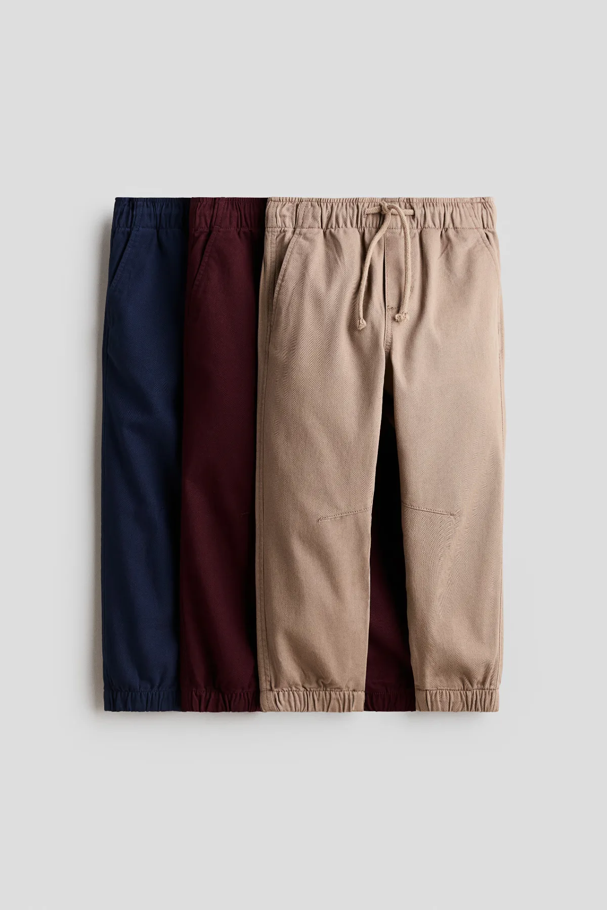 3-Pack Cotton Twill Joggers by H&M