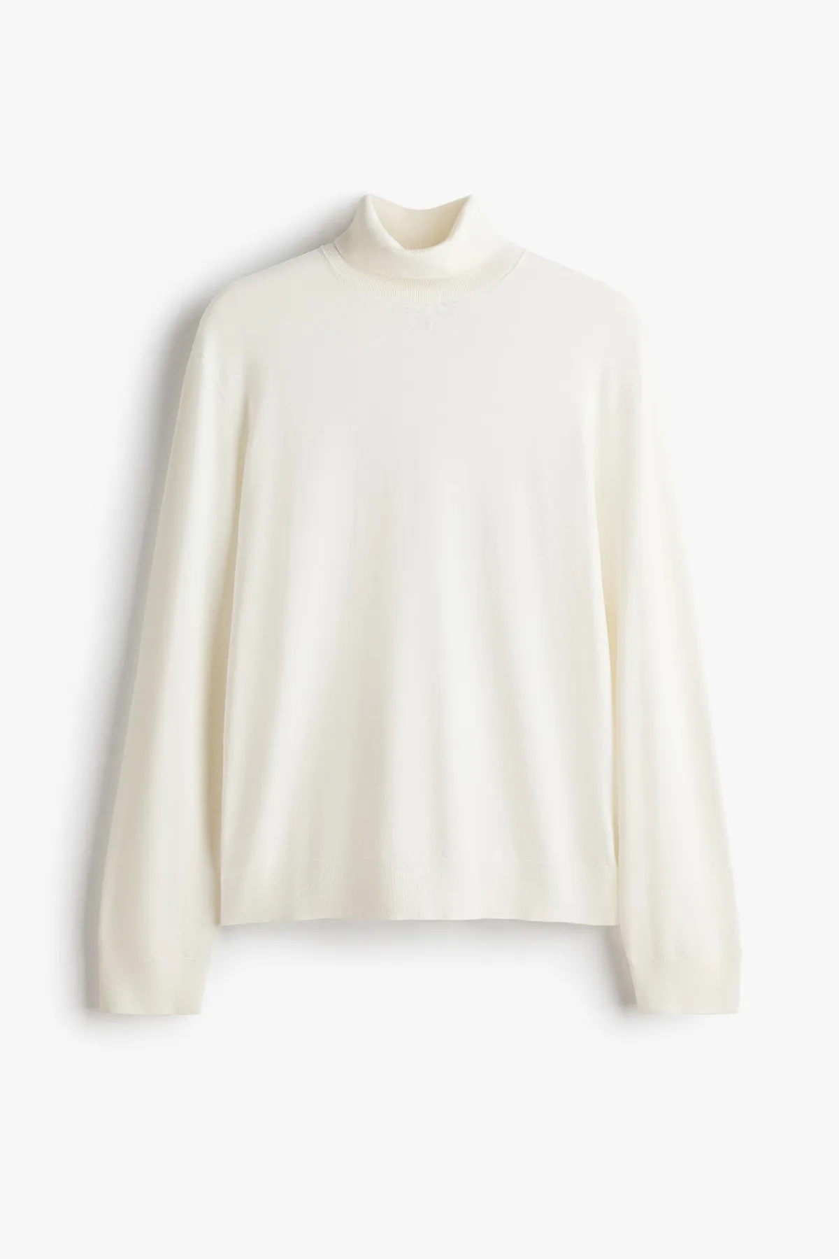 Regular-Fit Fine-Knit Turtleneck Sweater by H&M