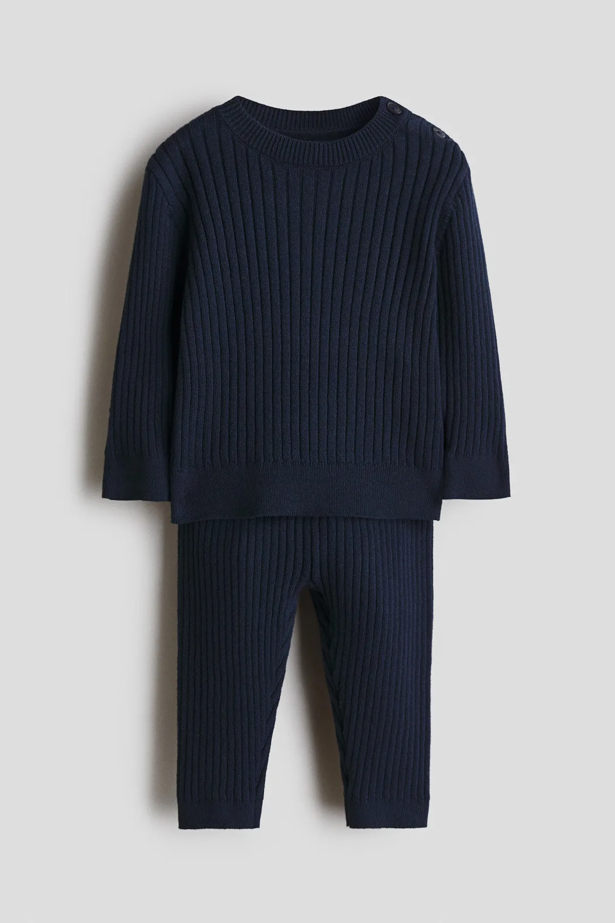 2-Piece Wide-Rib Cotton Set by H&M