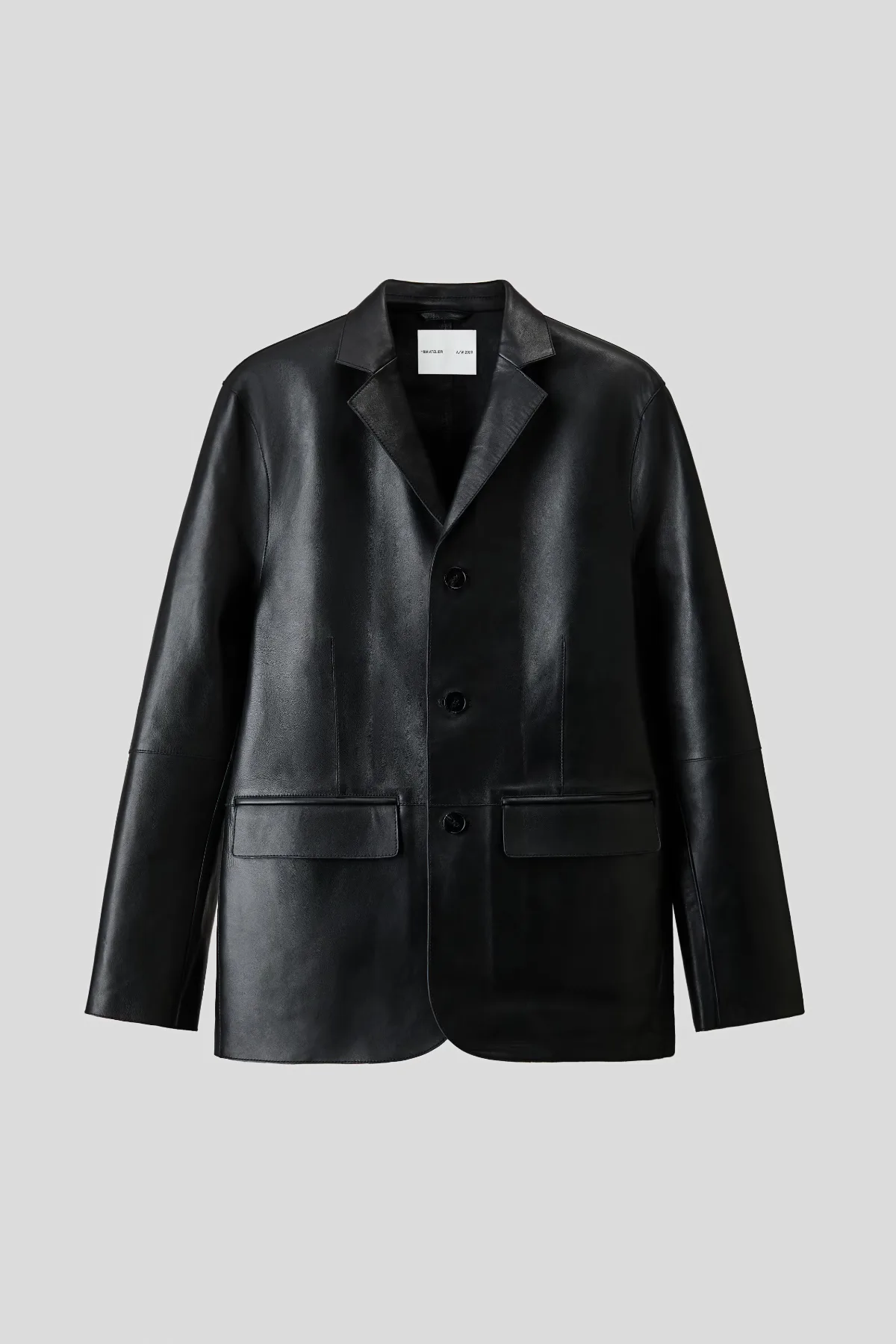 Regular-Fit Single-Breasted Leather Jacket