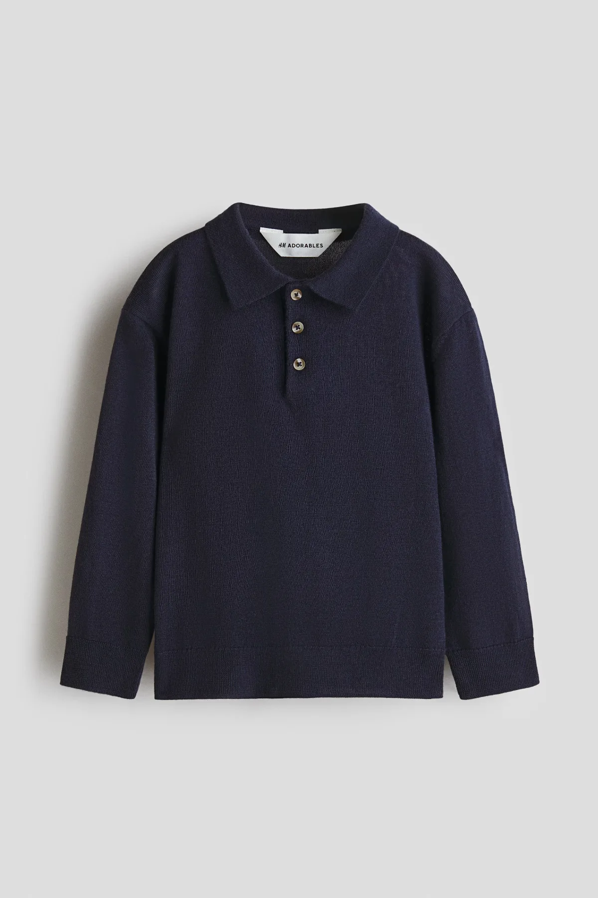 Wool-Knit Polo Sweater by H&M