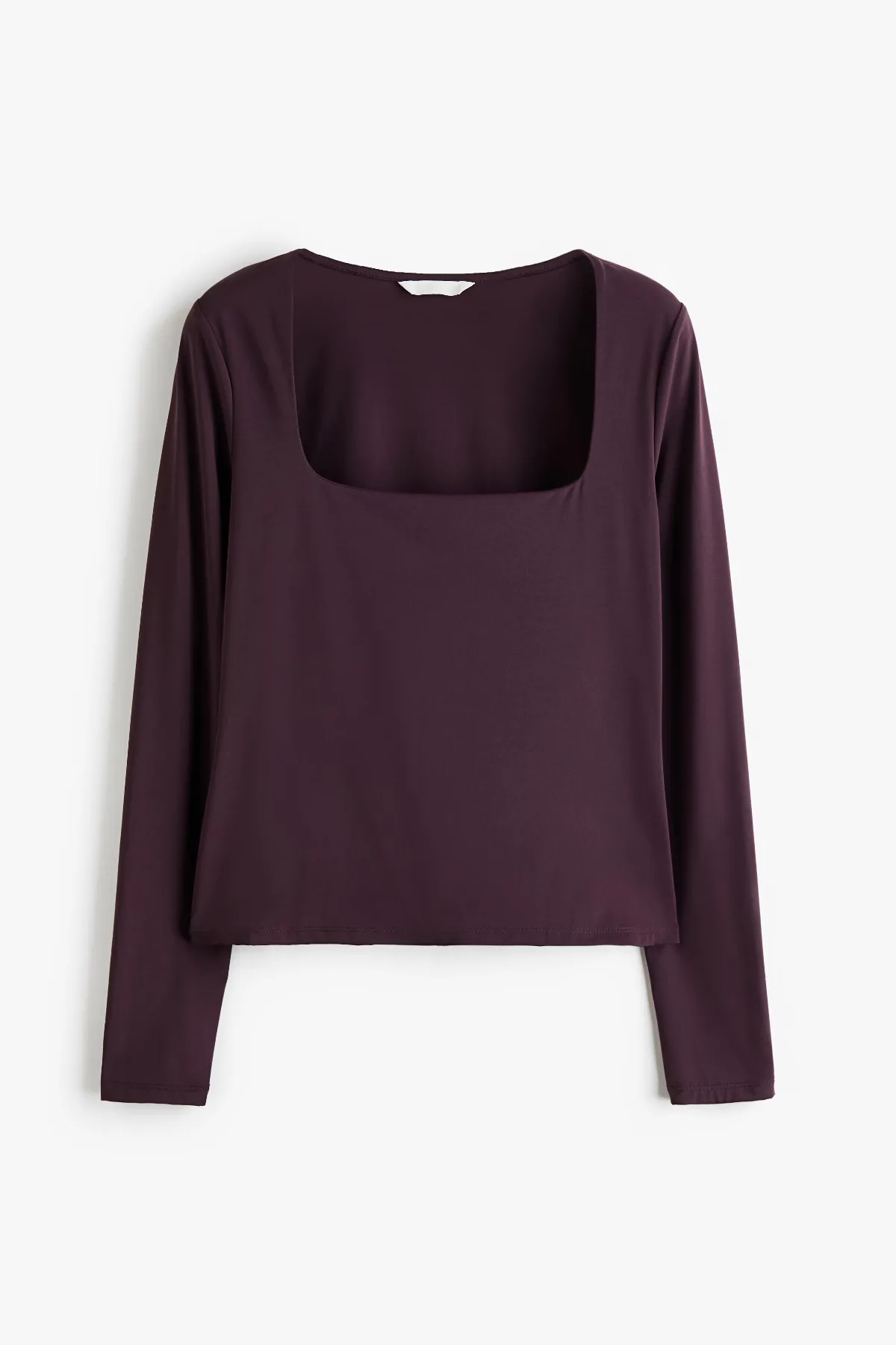 Square-Neck Jersey Top