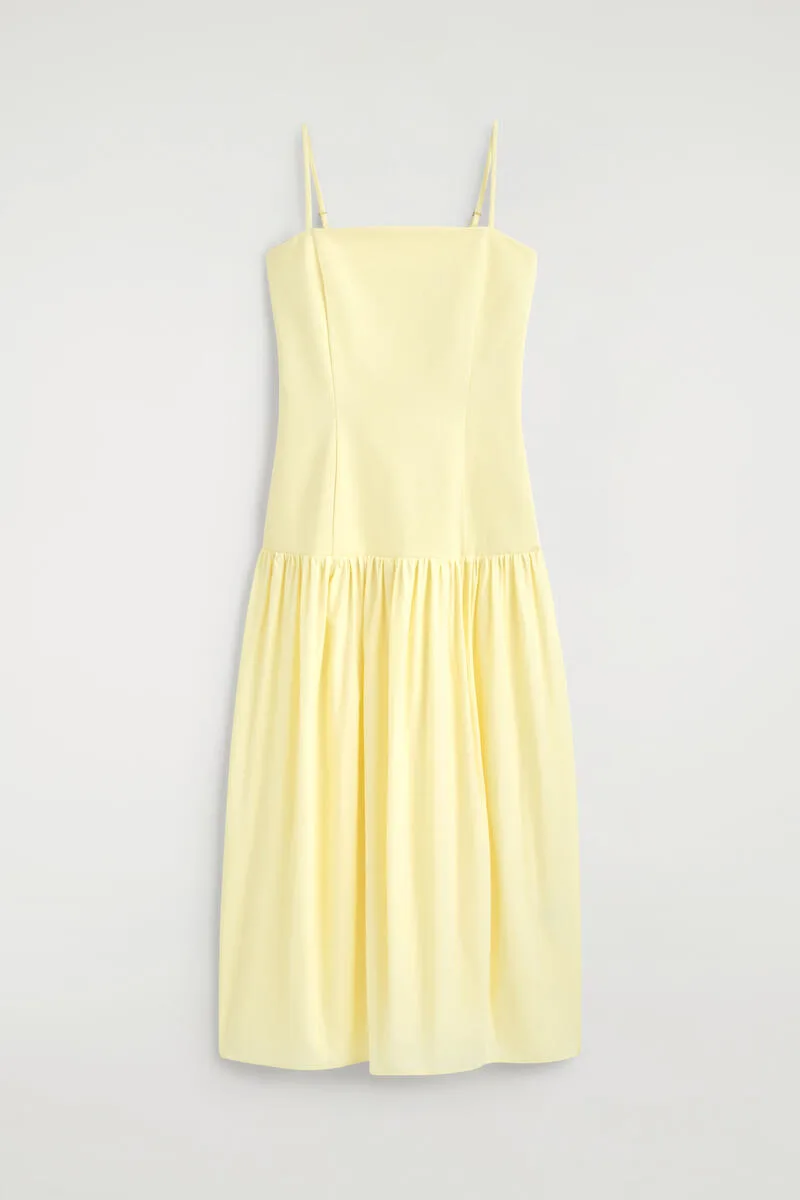 Sculpted Dropped-Waist Midi Dress by COS