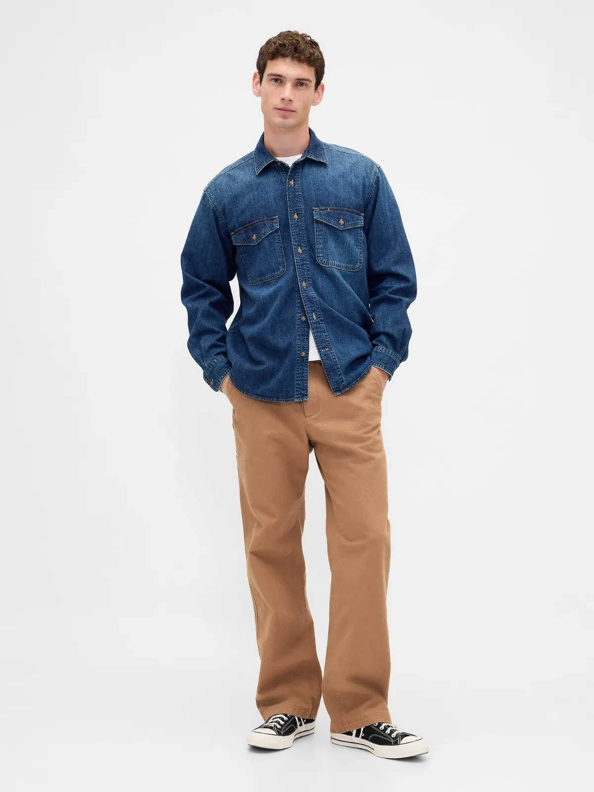 Canvas 90s Loose Carpenter Pants