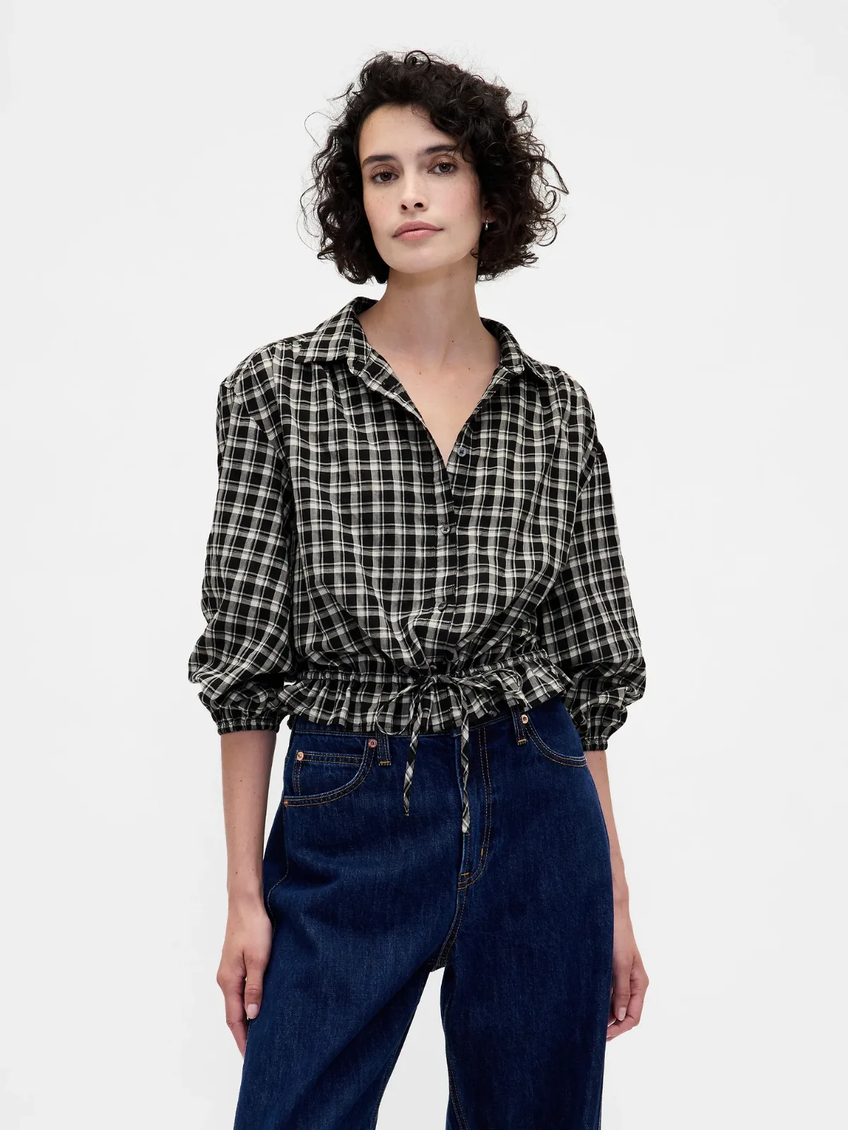 Tie-Waist Top by Gap