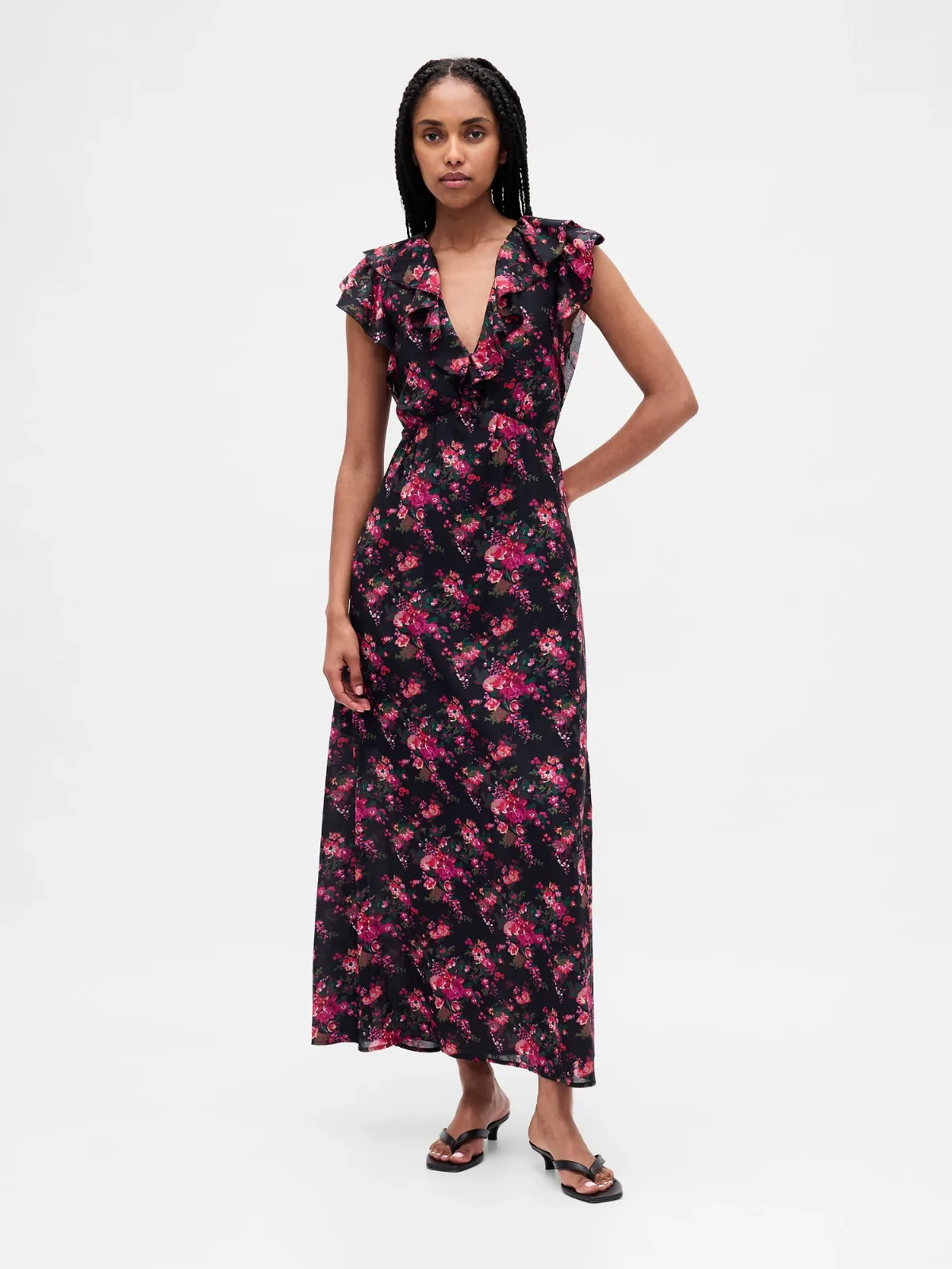 Ruffle V-Neck Maxi Dress by Gap