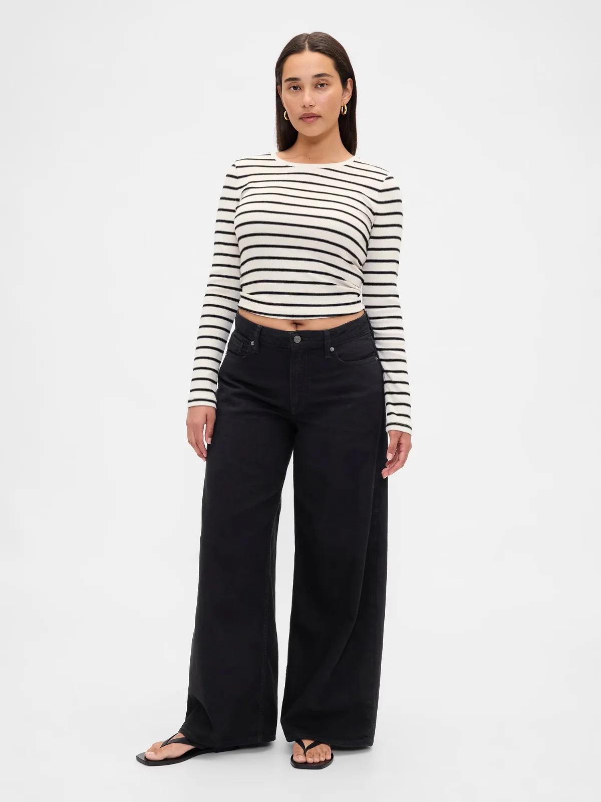 Curvy Mid Rise UltraSoft Baggy Jeans by Gap