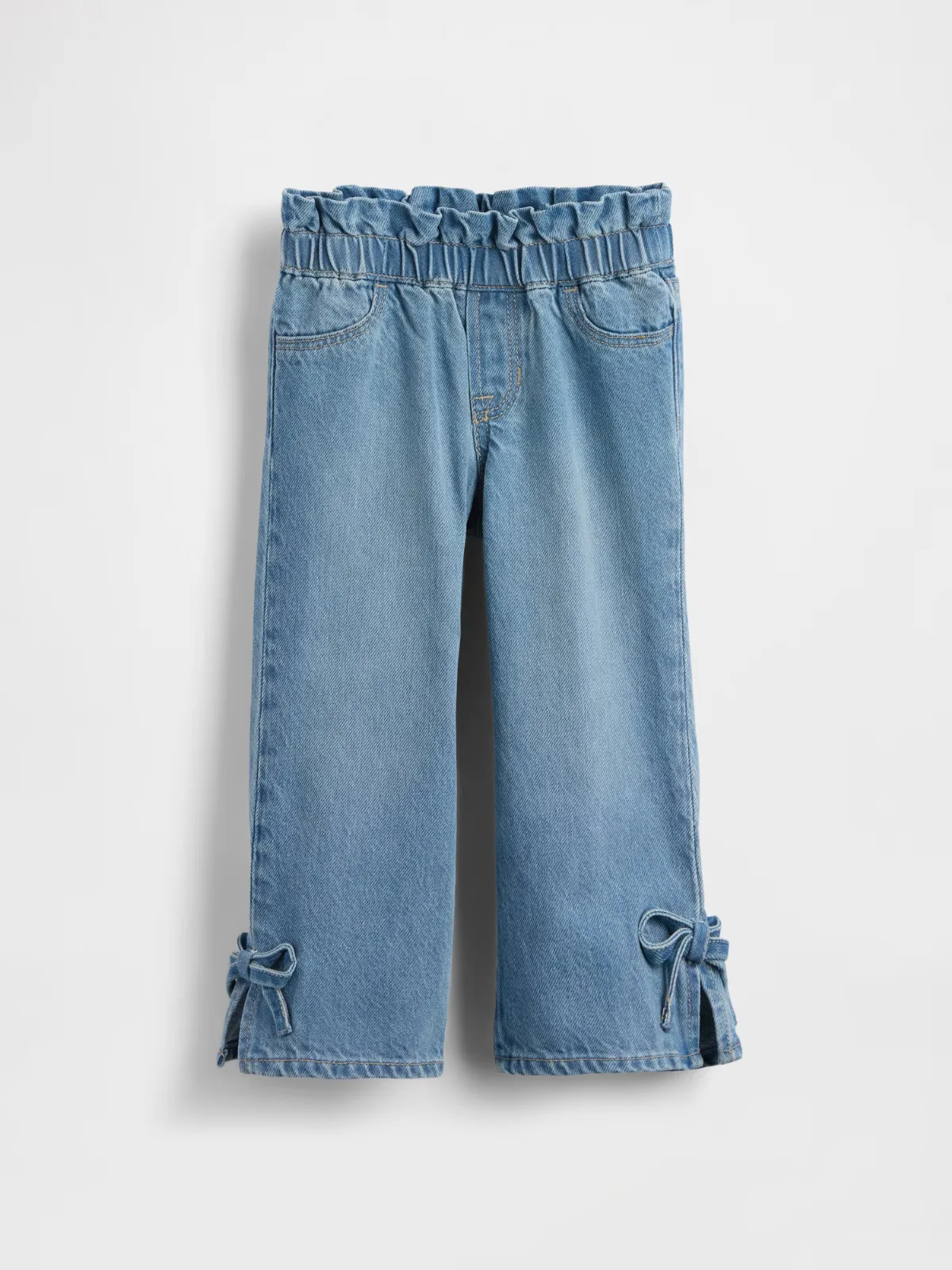 Bow Split-Hem Stride Jeans by Gap