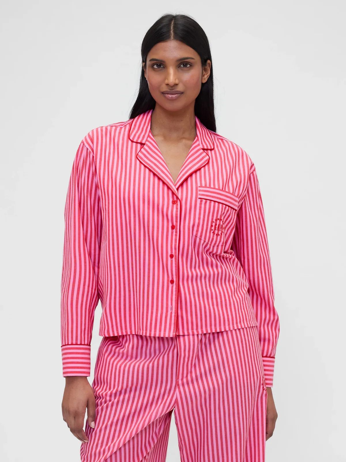 Gap x Summer Fridays Relaxed Poplin Stripe PJ Shirt by Gap
