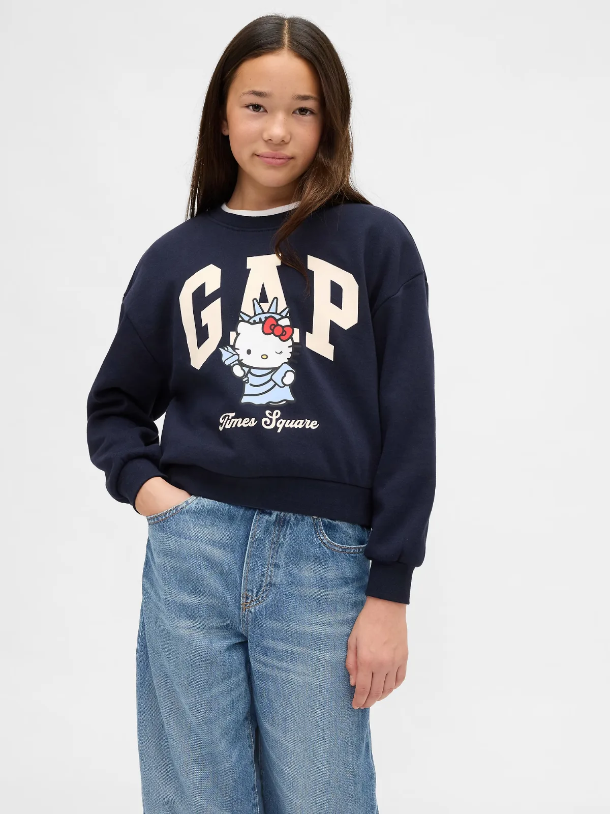 VintageSoft Hello Kitty Logo Sweatshirt by Gap