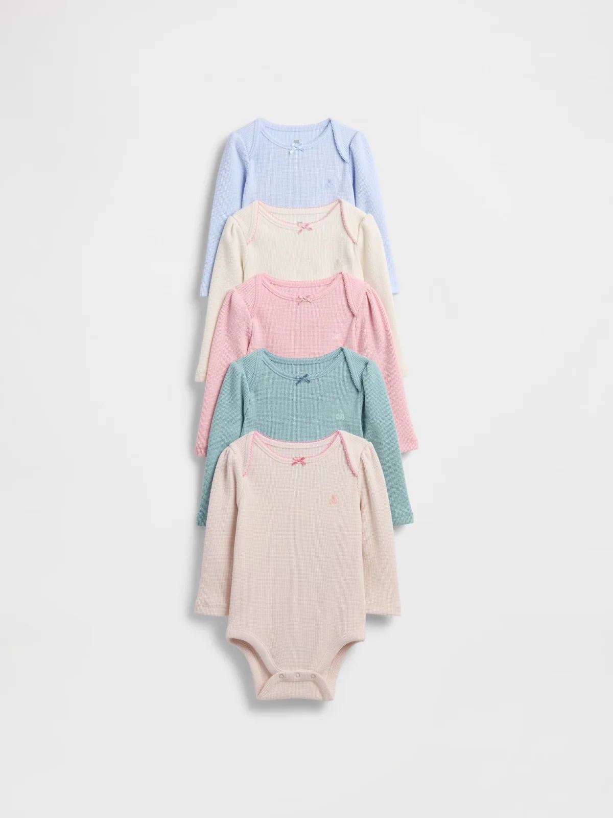 First Favorites Softspun Waffle Bodysuit (5-Pack) by Gap