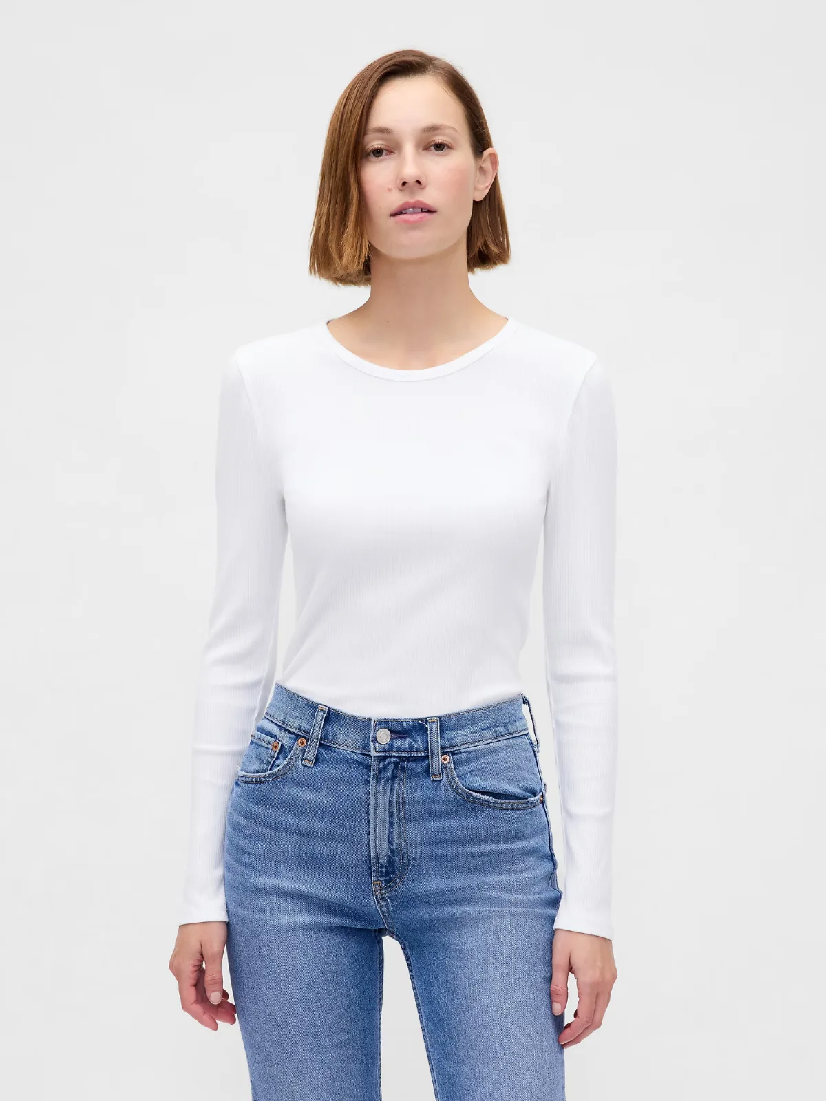 Modern Compact Rib Crop T-Shirt by Gap