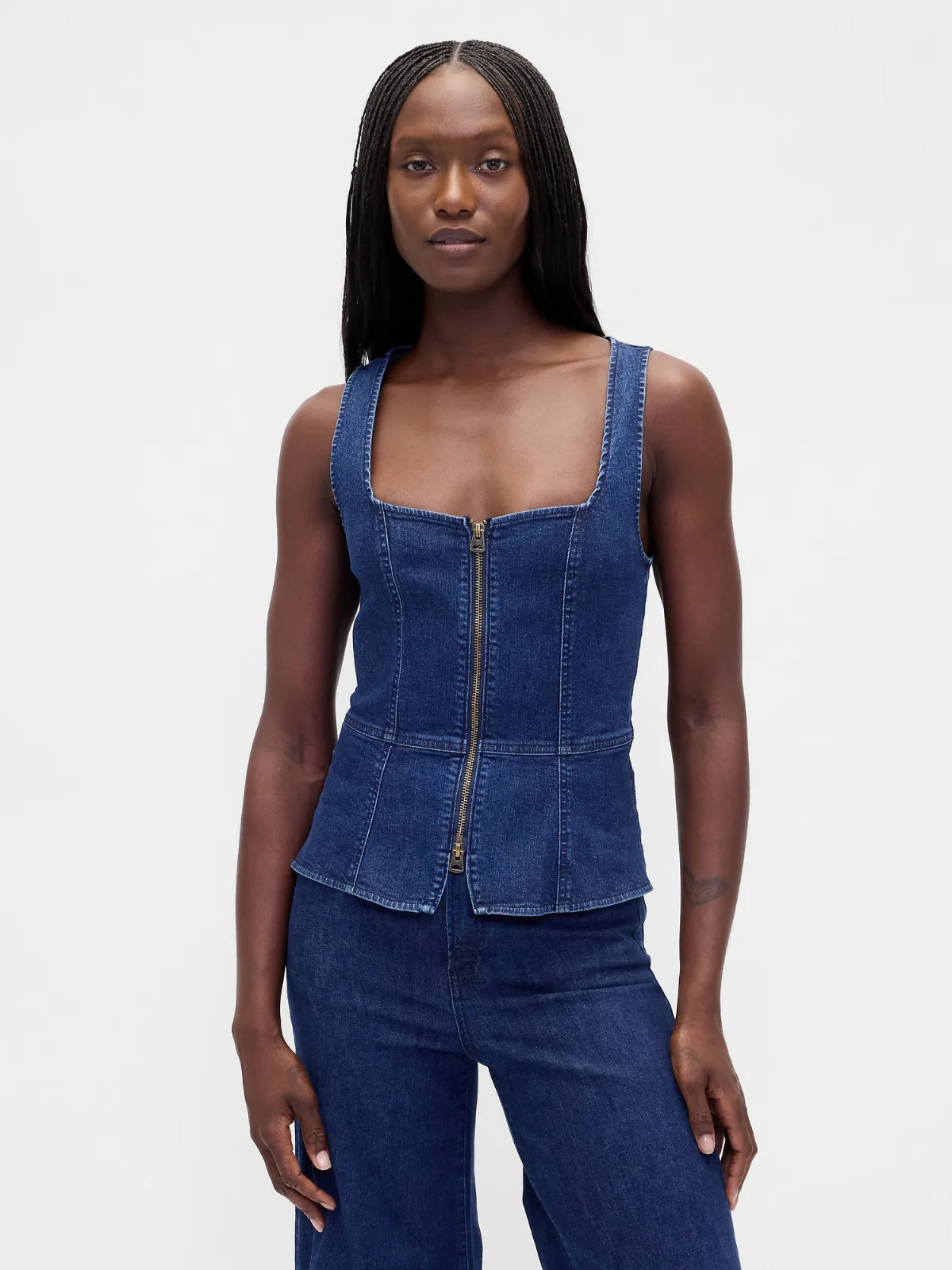 Denim Zip Vest by Gap