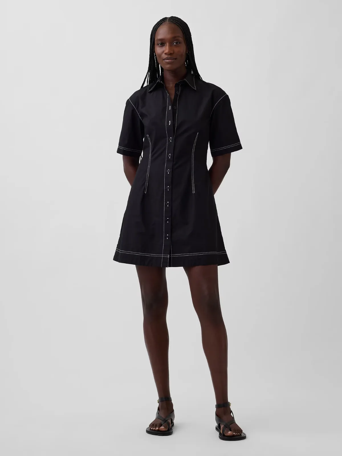 Poplin Mini Shirtdress by Gap