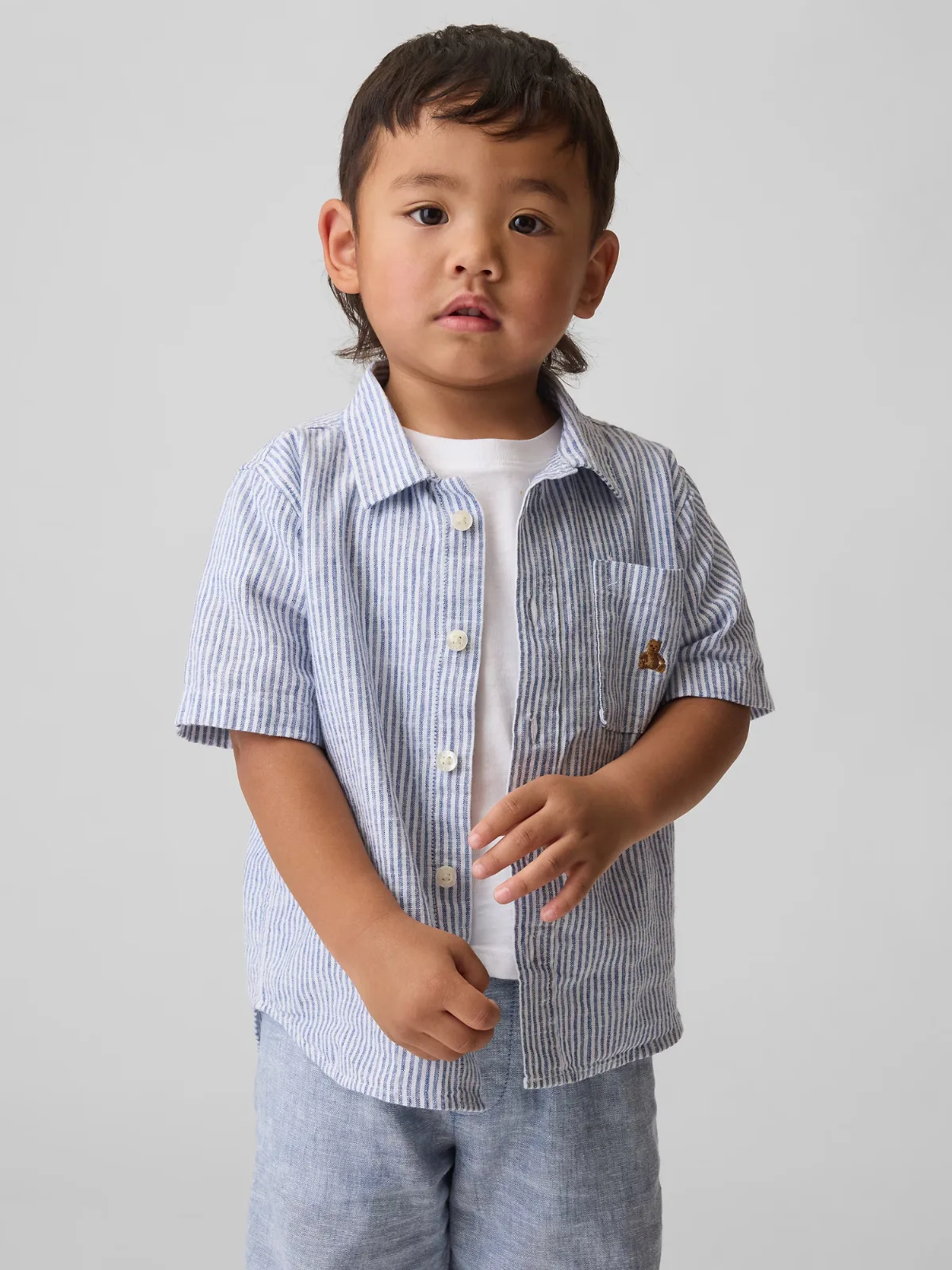 Linen-Cotton Shirt by Gap