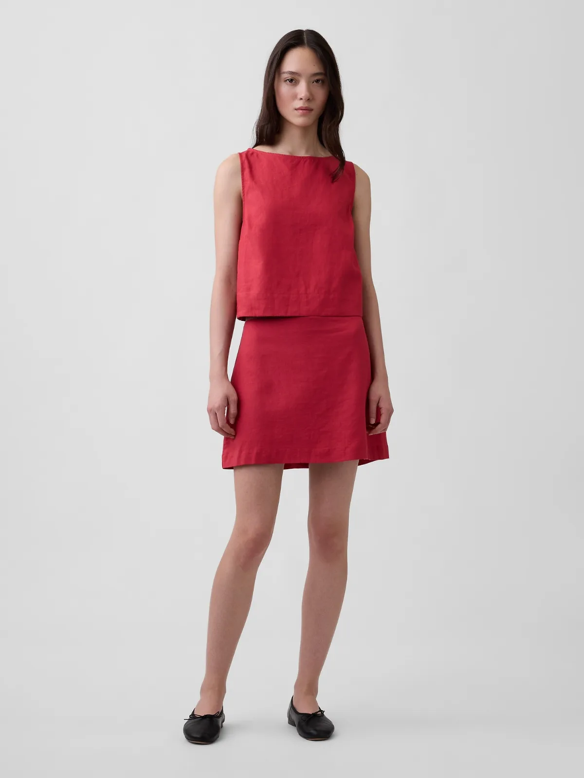Linen-Blend Mini Skort by Gap