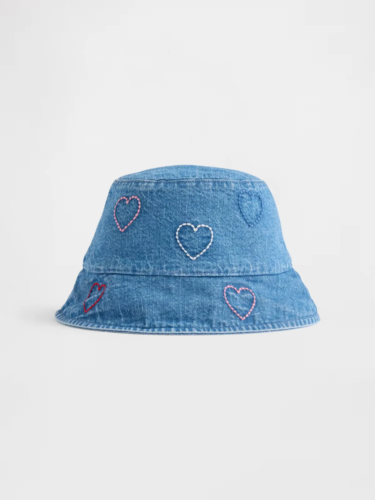 Denim Embroidered Heart Bucket Hat by Gap