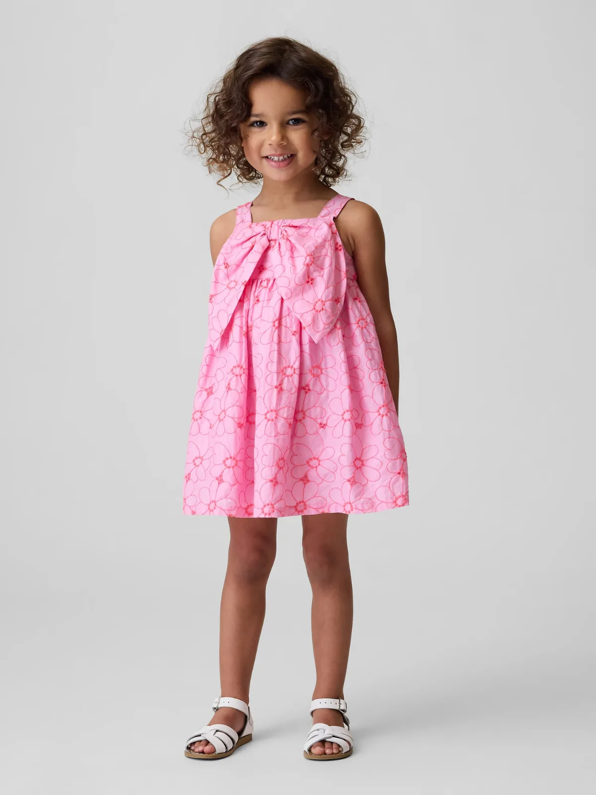 Floral Eyelet Bow Dress by Gap
