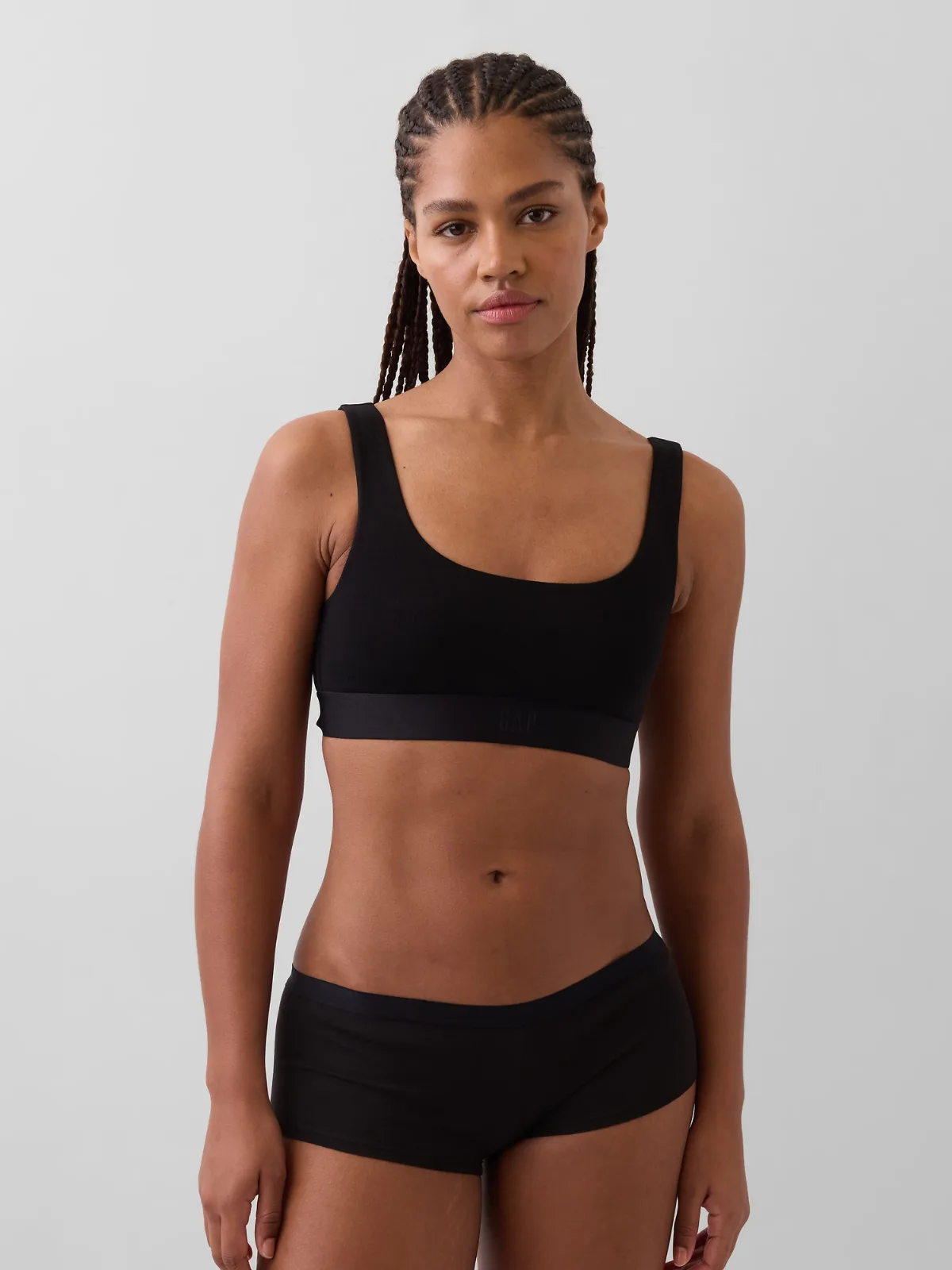 Organic Stretch Cotton Logo Bralette by Gap