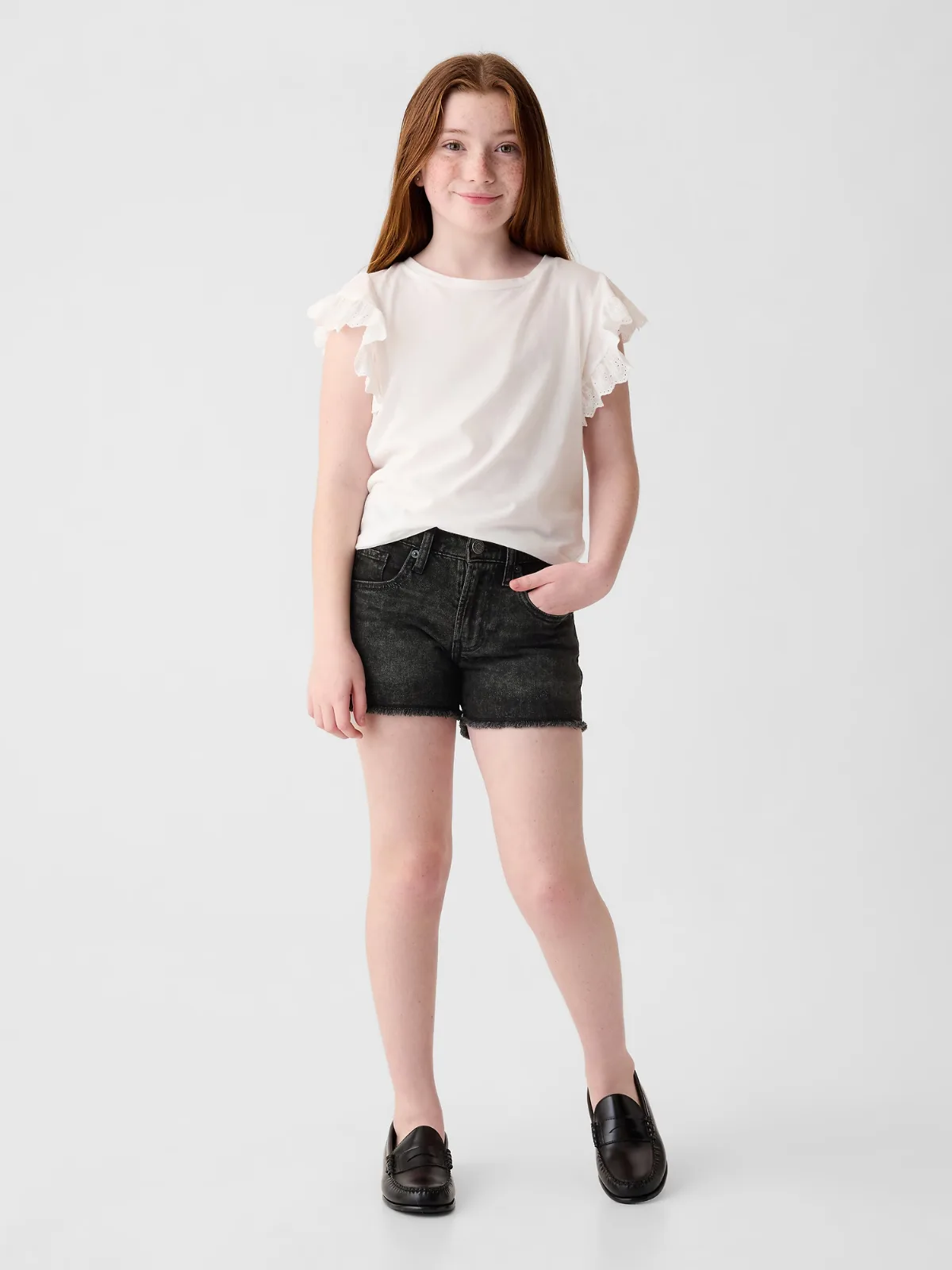 Low Rise Denim Shorts by Gap