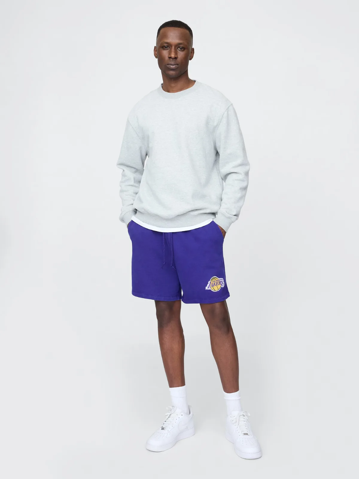 NBA Los Angeles Lakers Logo Heavyweight Sweat Shorts by Gap