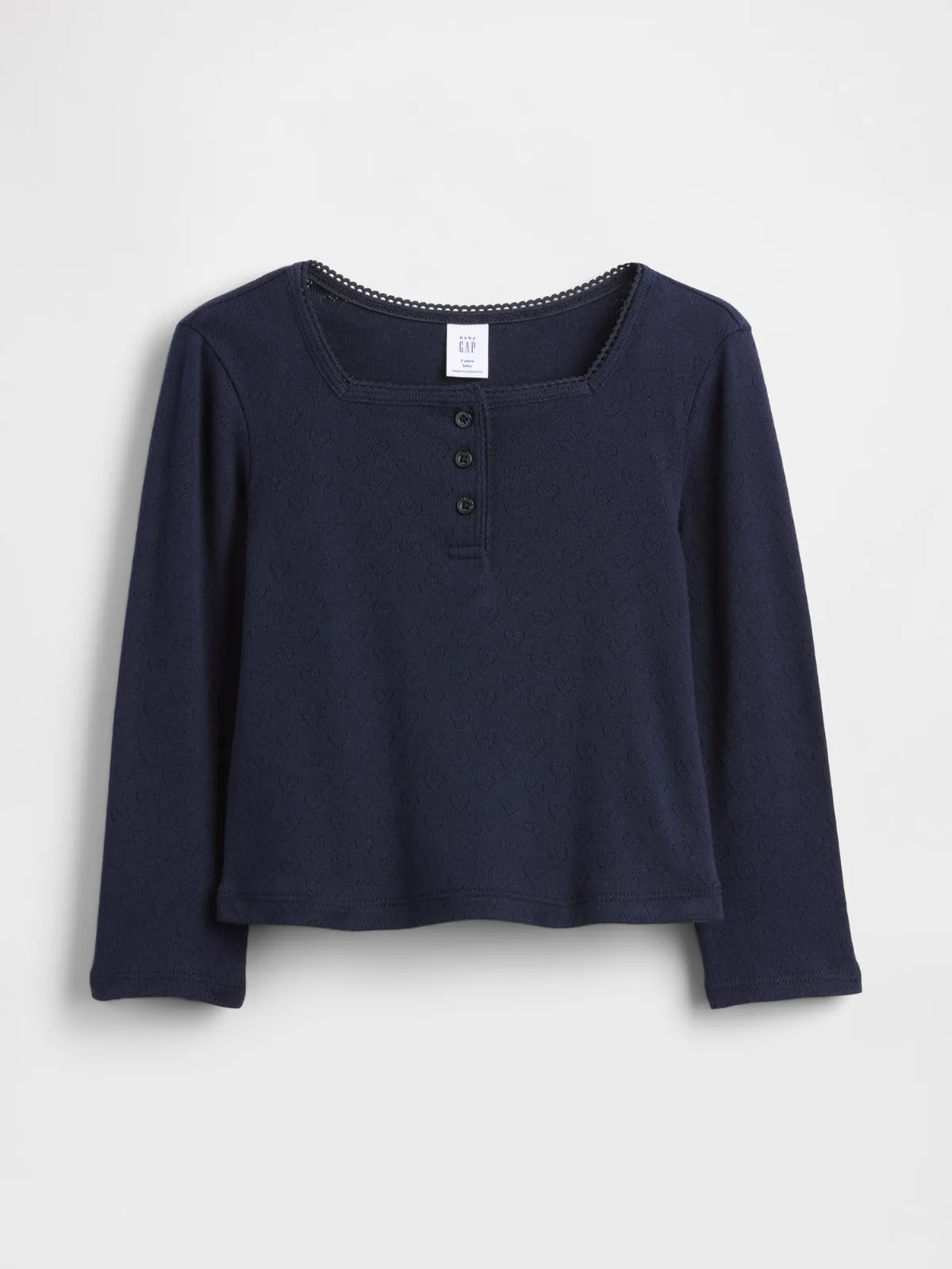 Pointelle Henley Top by Gap