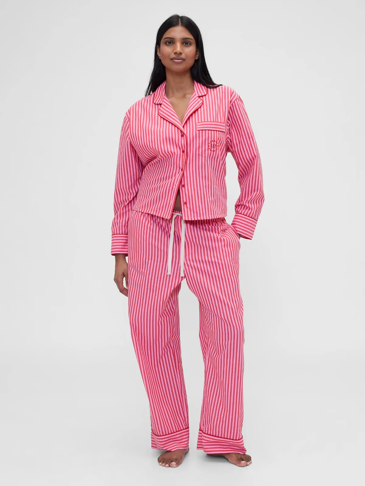 Summer Fridays Relaxed Poplin Stripe PJ Pants
