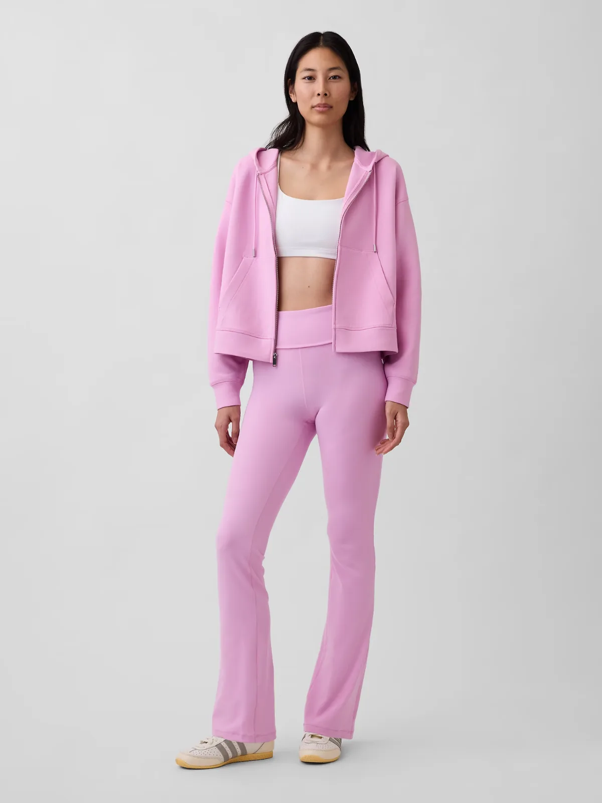 GapFit Smooth Foldover Mini Flare Leggings by Gap