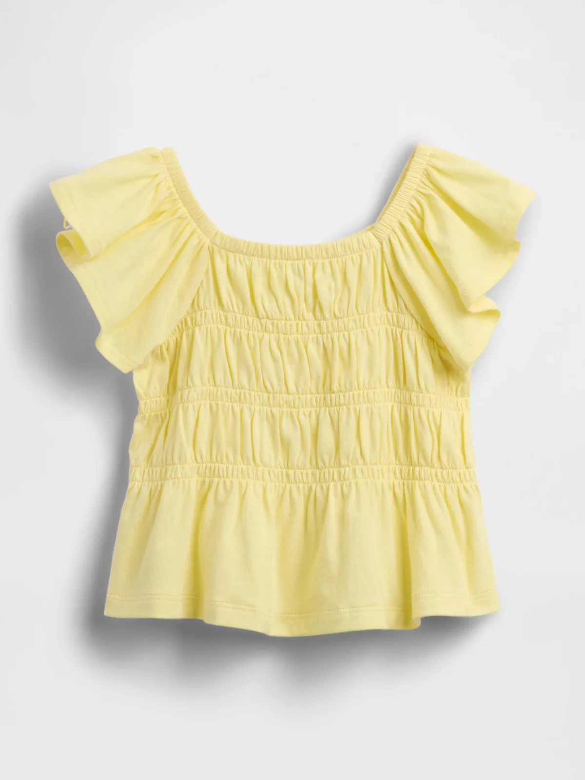 Smocked Flutter-Sleeve Top by Gap