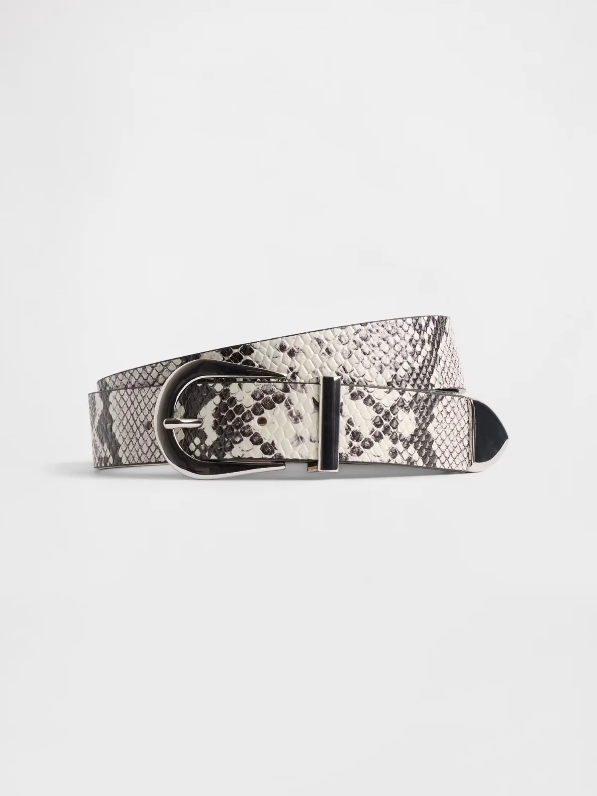 Leather Snake Print Belt by Gap