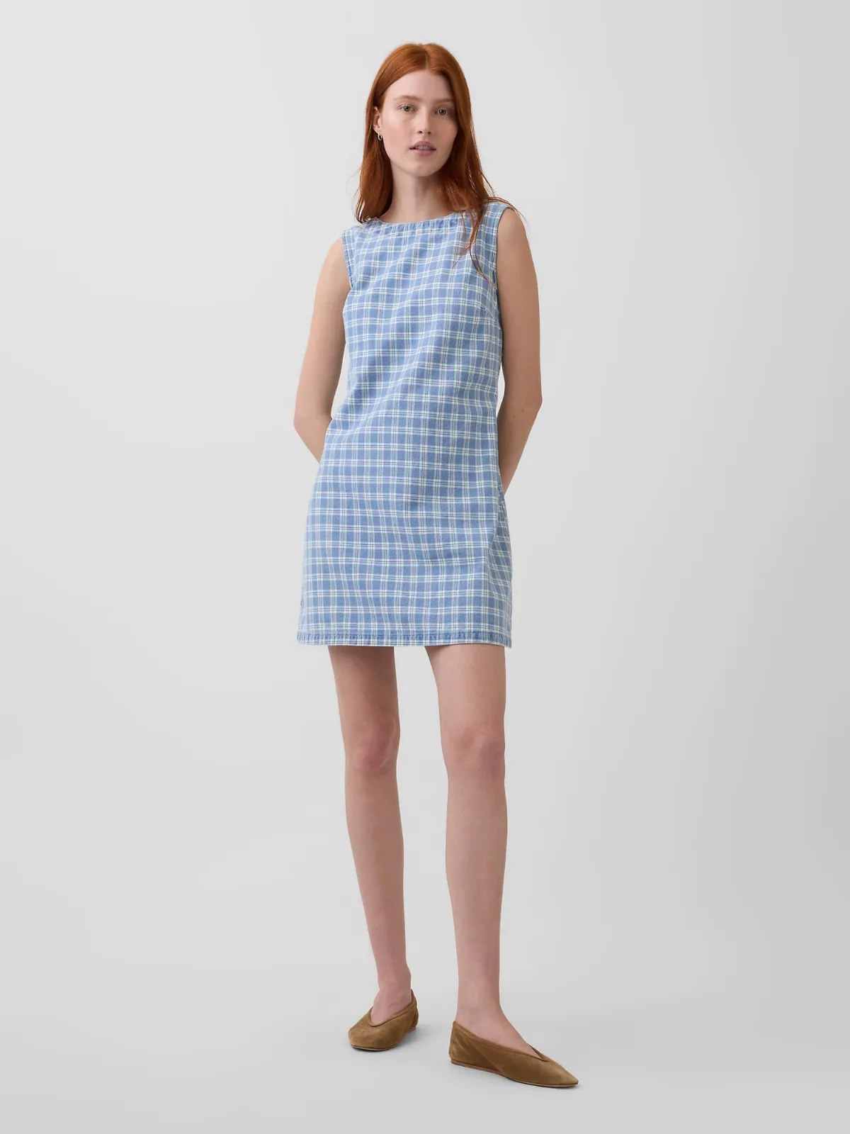 Denim Mini Shift Dress