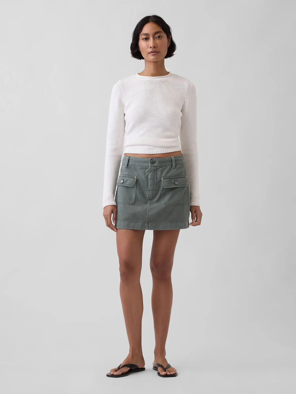 Mid Rise Cargo Mini Skort by Gap