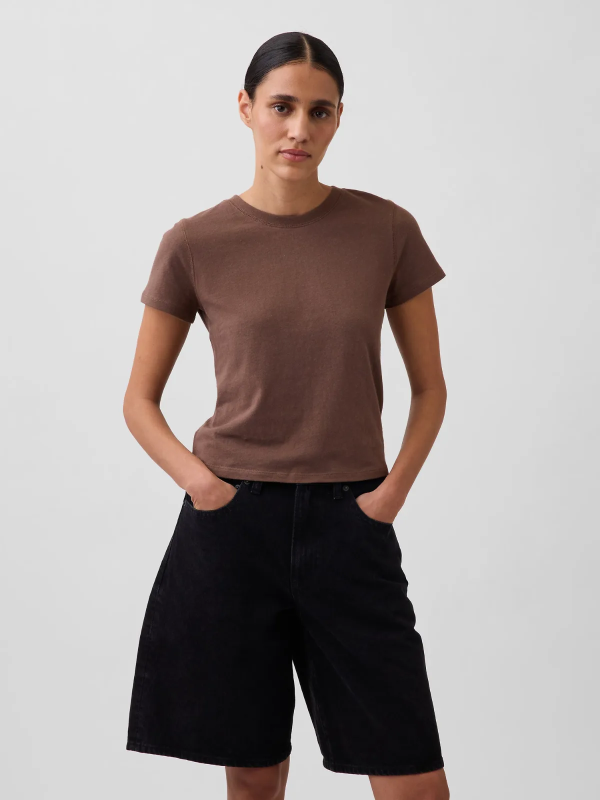 Cotton Jersey Shrunken T-Shirt by Gap