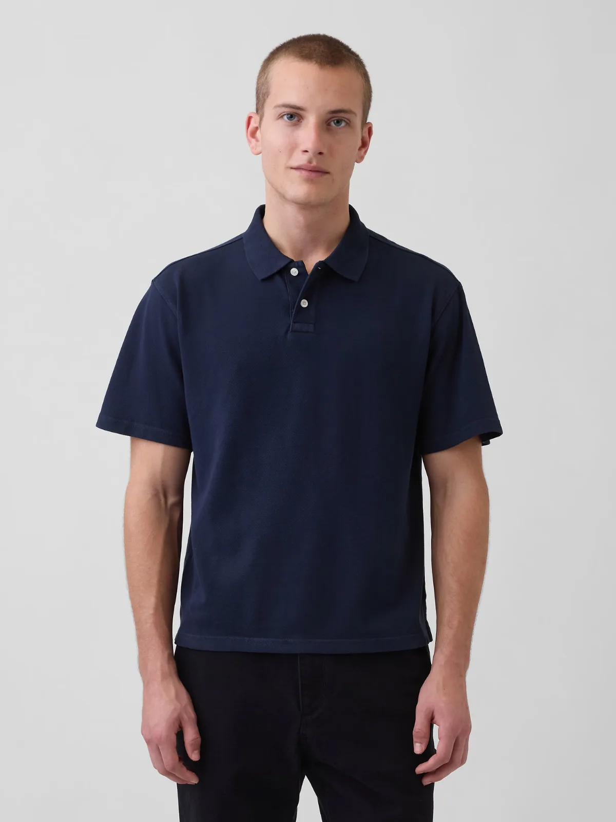 Relaxed Pique Polo Shirt by Gap