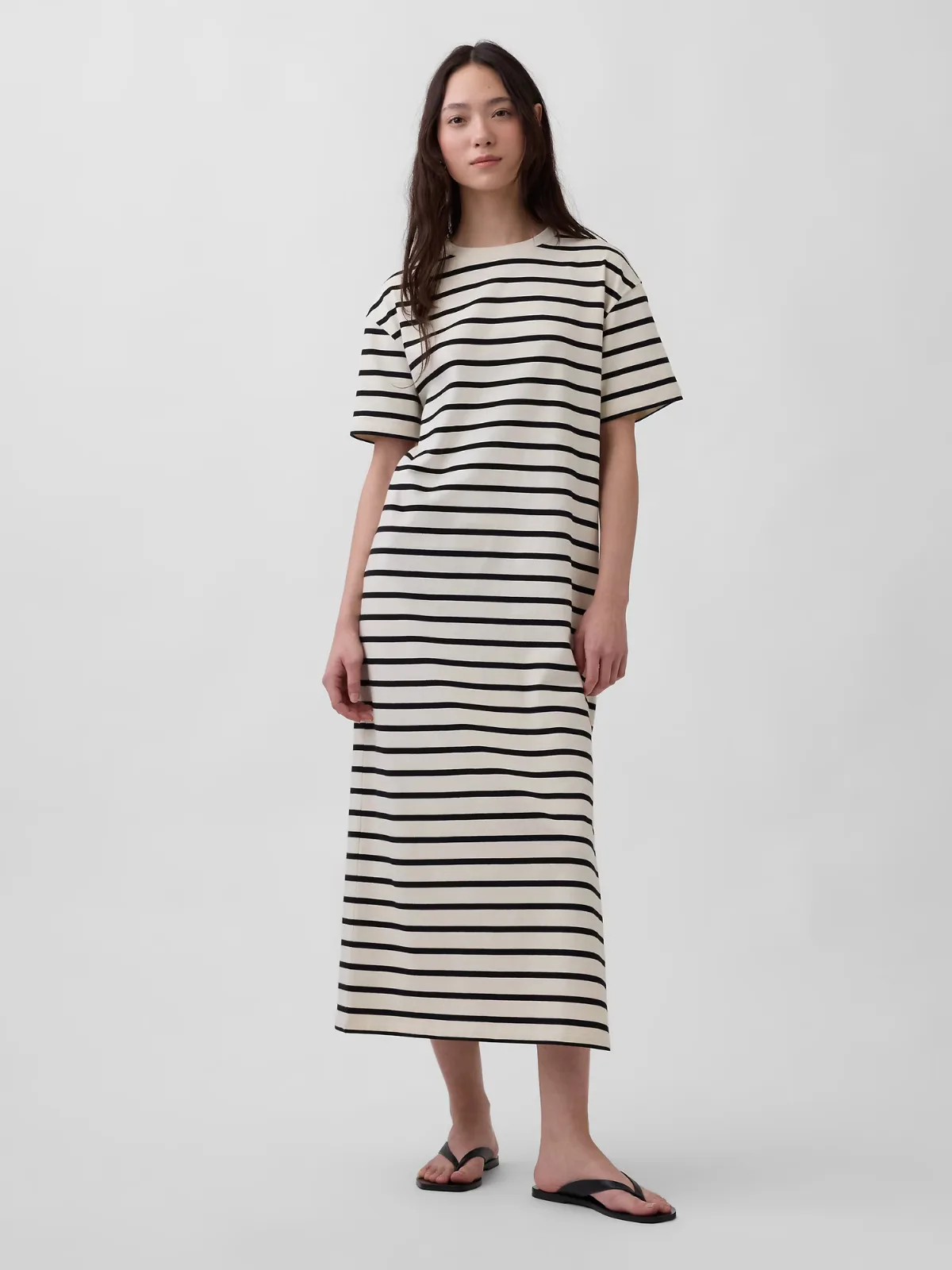 Heavyweight Oversized Maxi T-Shirt Dress by Gap