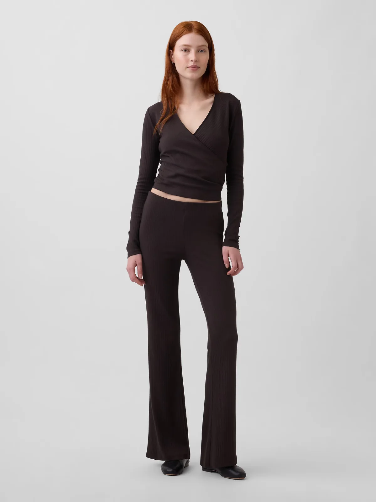 Modern Wide Rib Flare Pants by Gap