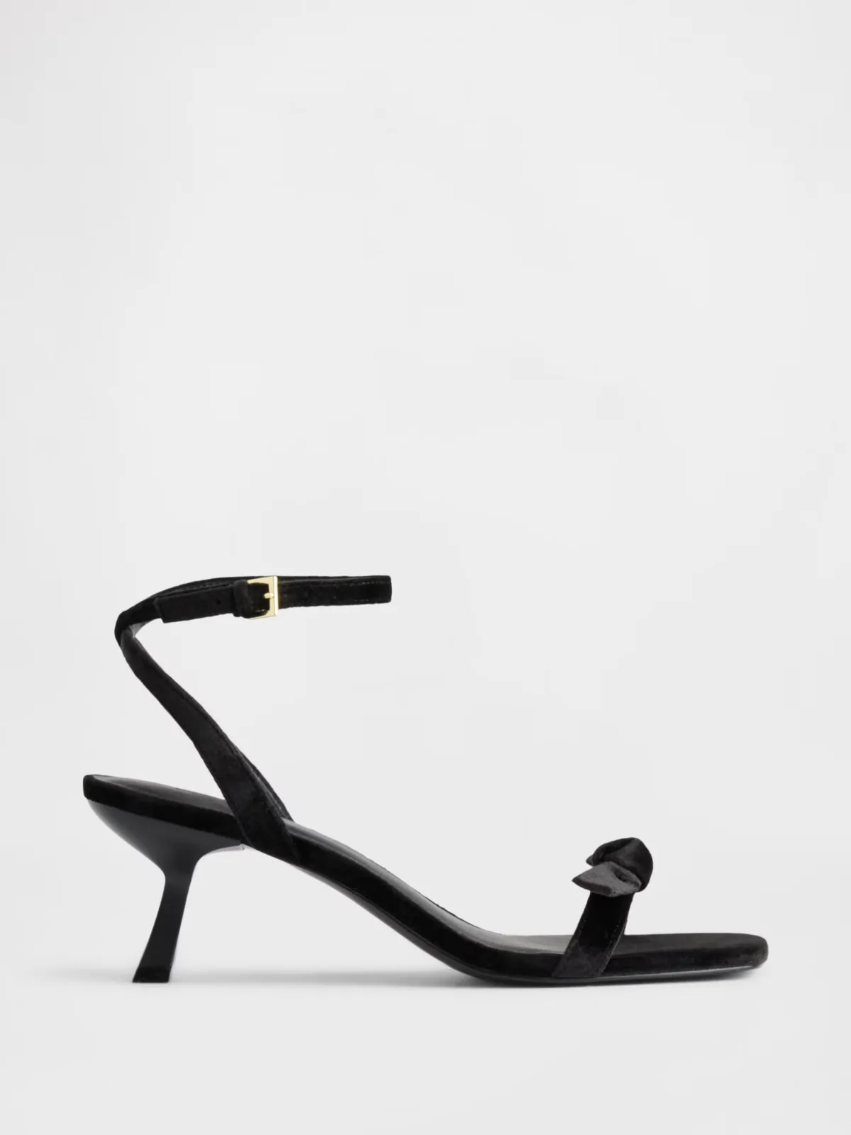 Velvet Bow Open-Toe Strappy Kitten Heels by Gap