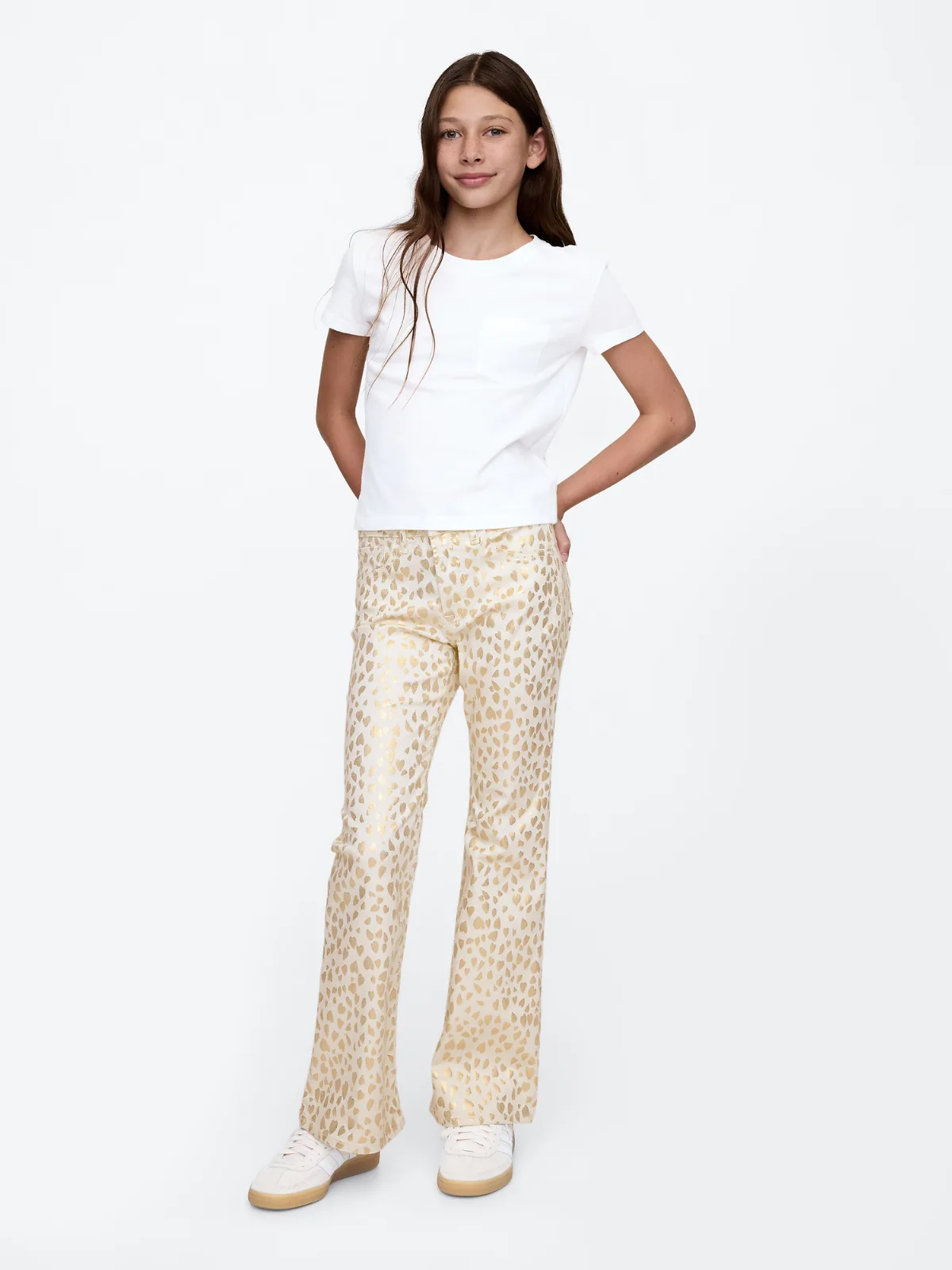 High Rise Leopard Foil 70s Flare Jeans by Gap