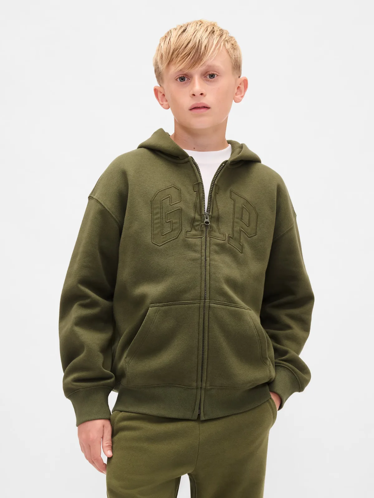 VintageSoft Logo Zip Hoodie by Gap