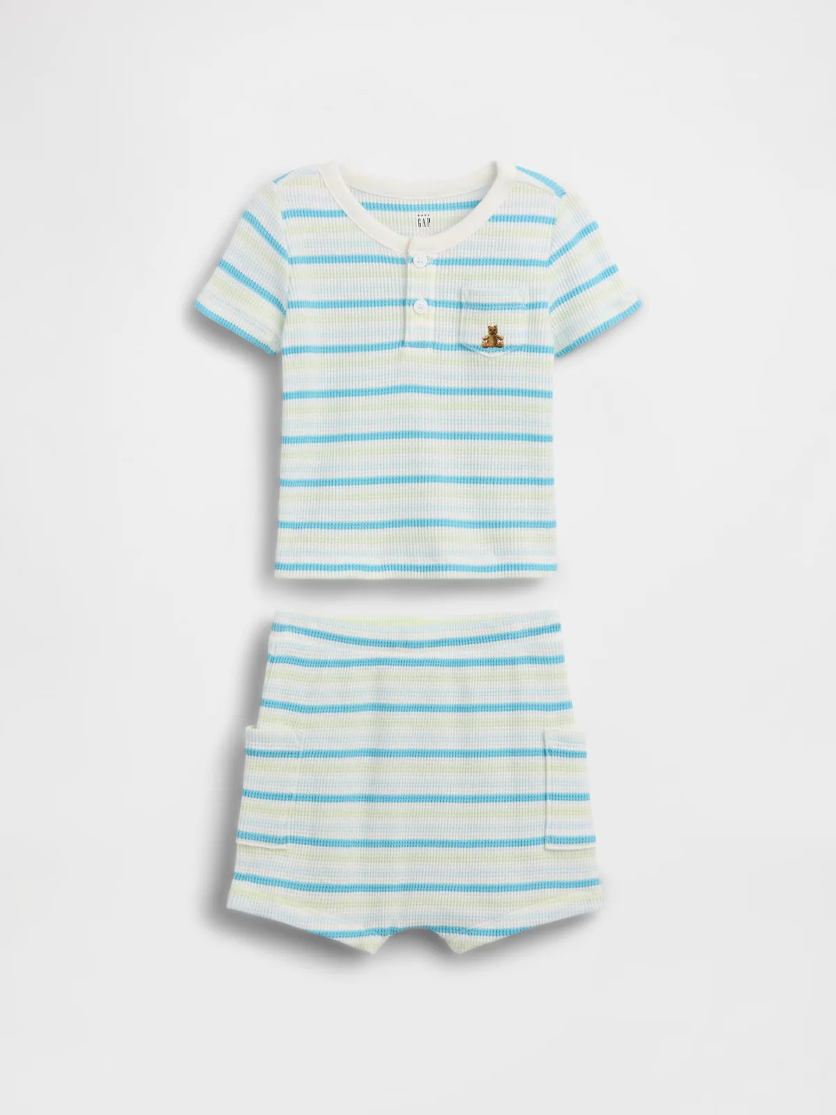 Baby Waffle Henley Outfit Set by Gap