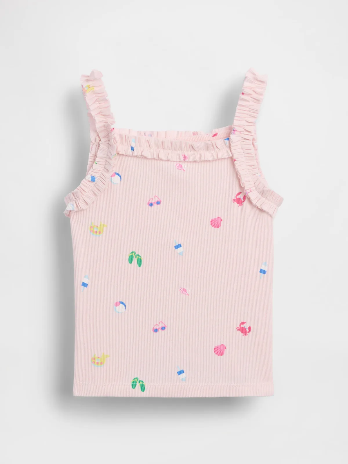 Rib Ruffle Apron Tank Top by Gap