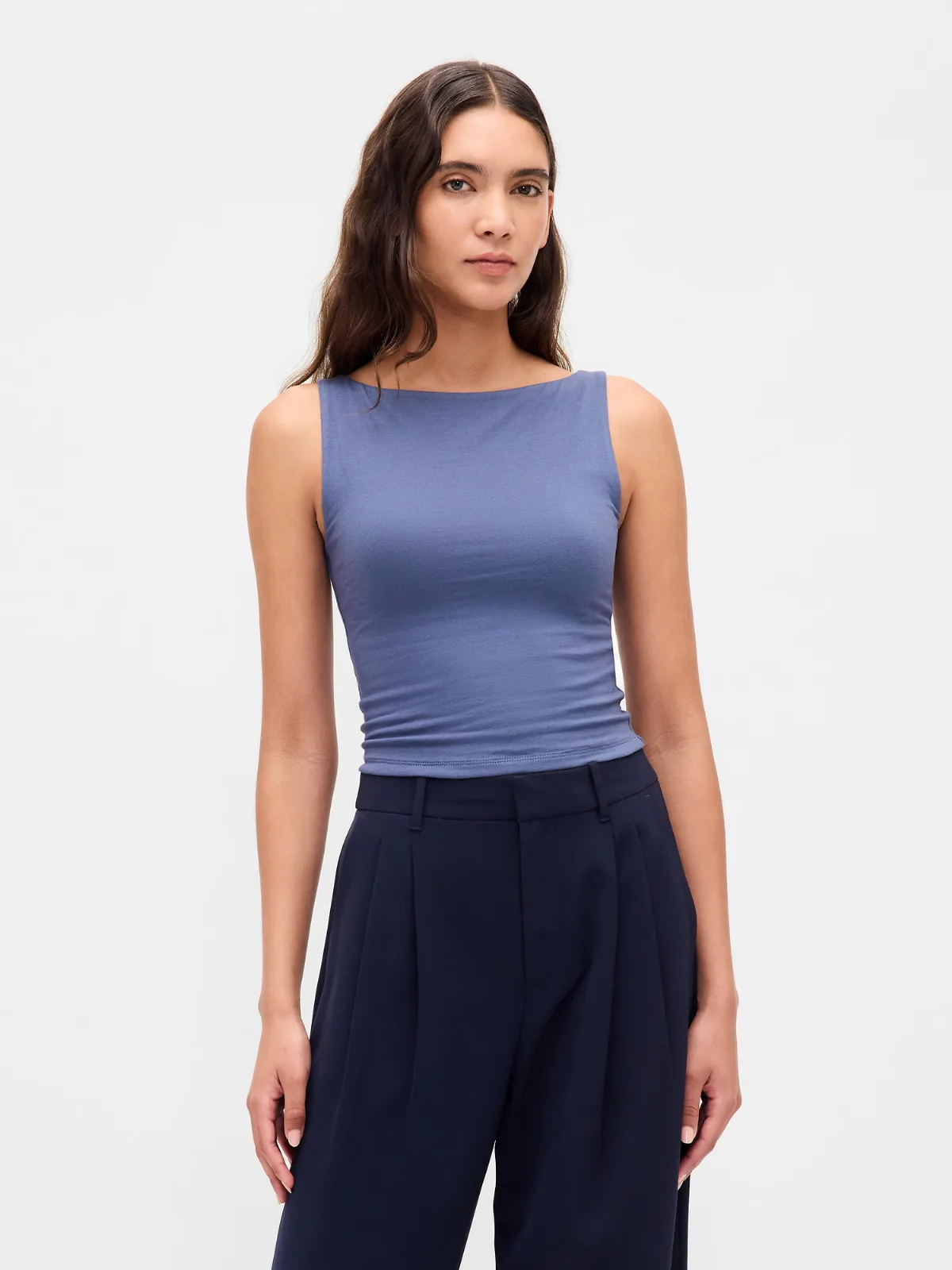 CloseKnit Jersey Boatneck Crop Tank Top by Gap