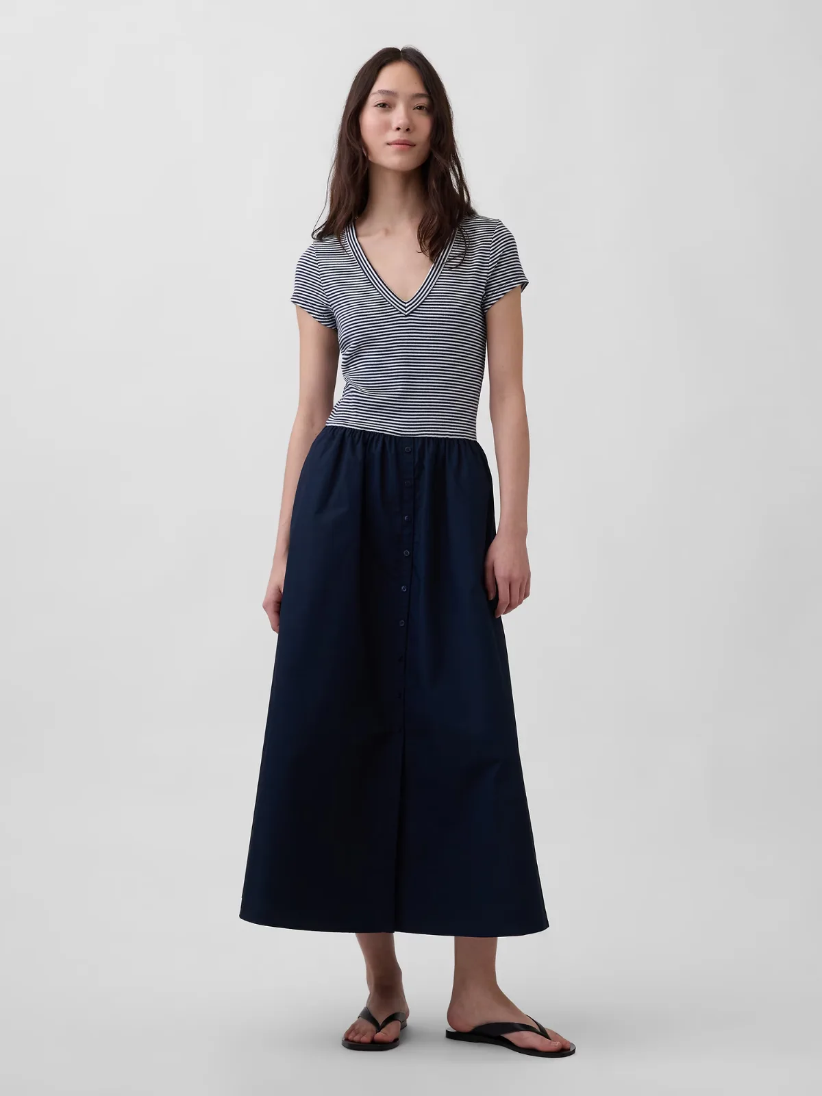 Modern Mixed Media Maxi Dress by Gap