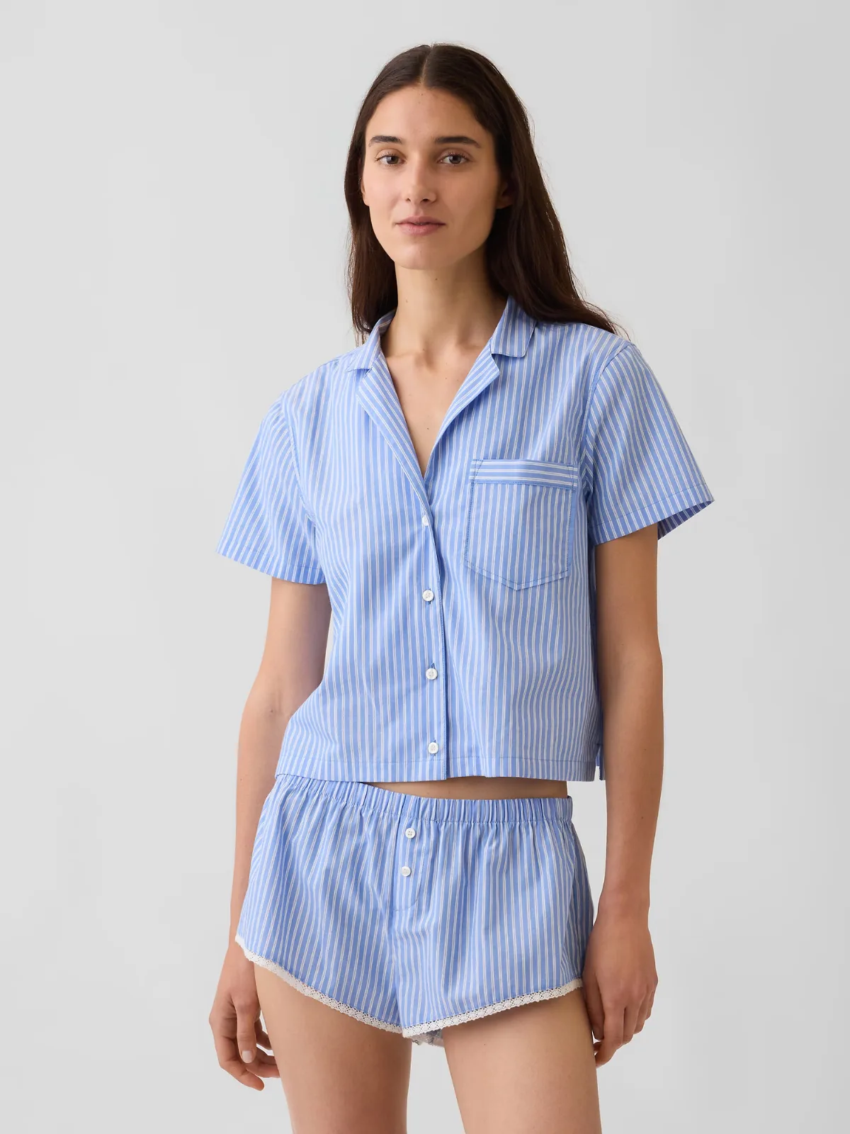 Poplin Crop PJ Shirt by Gap